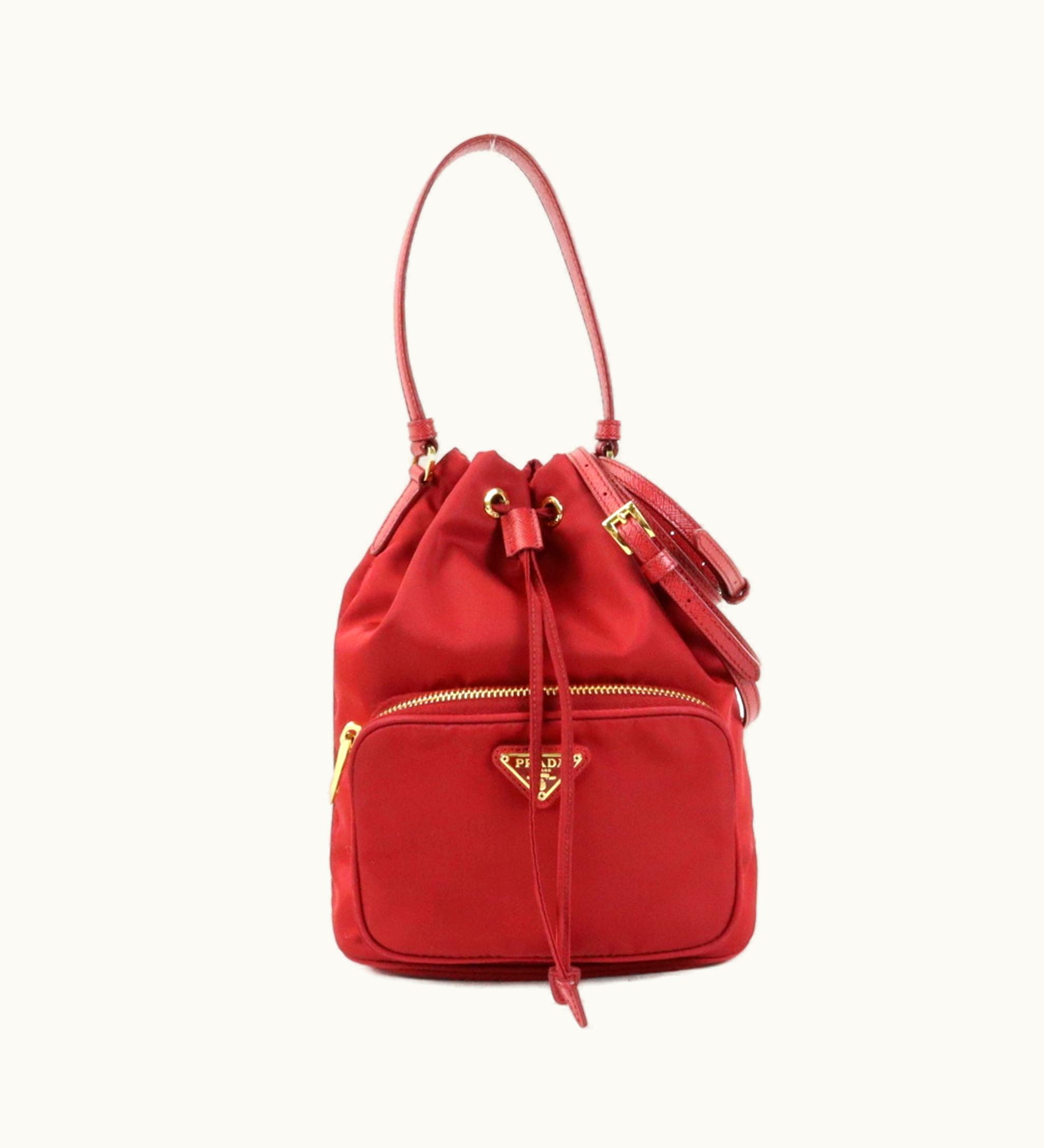 Prada Prada Crossbody Shoulder Bag Handbag Nylon Red Ladies 1Bh038