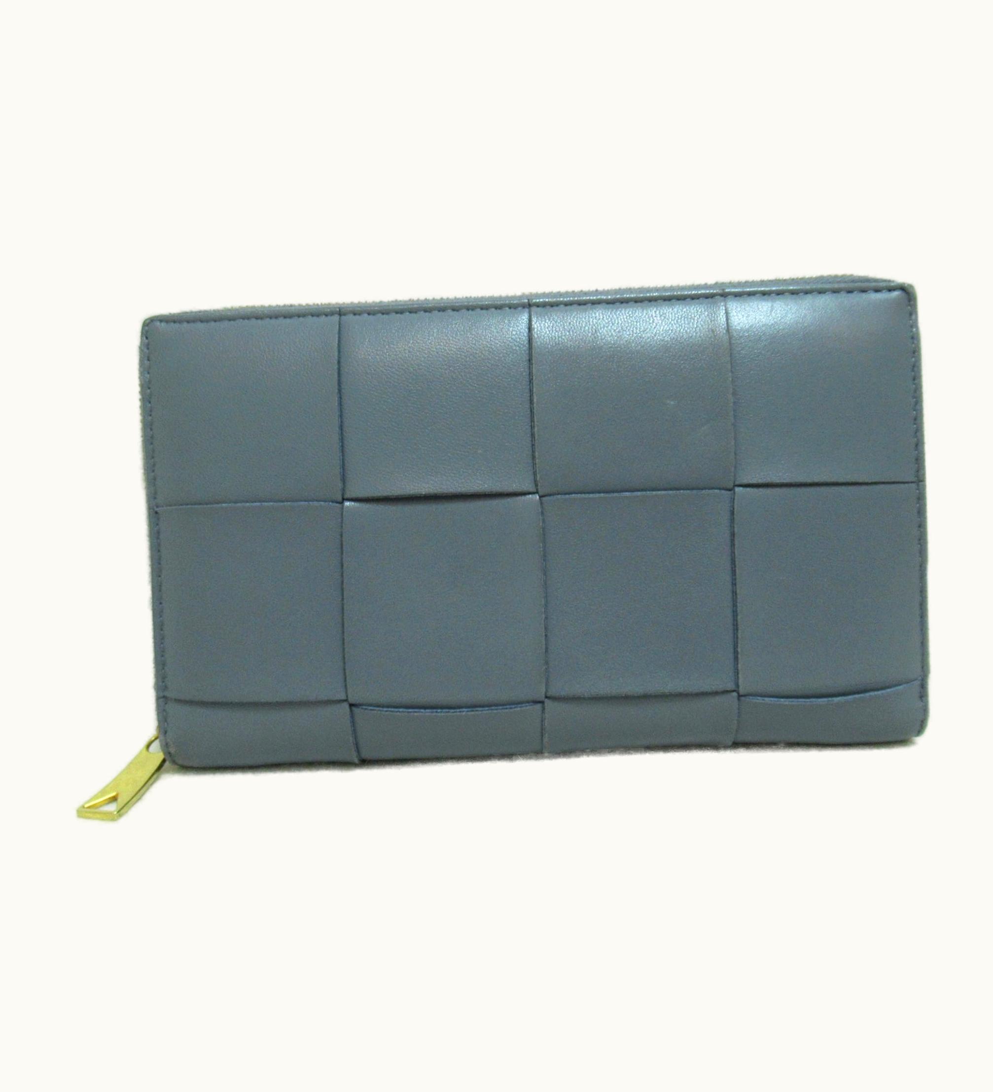 Bottega Veneta Round Long Wallet Gray Lambskin [Sheep Leather] P01884 371W