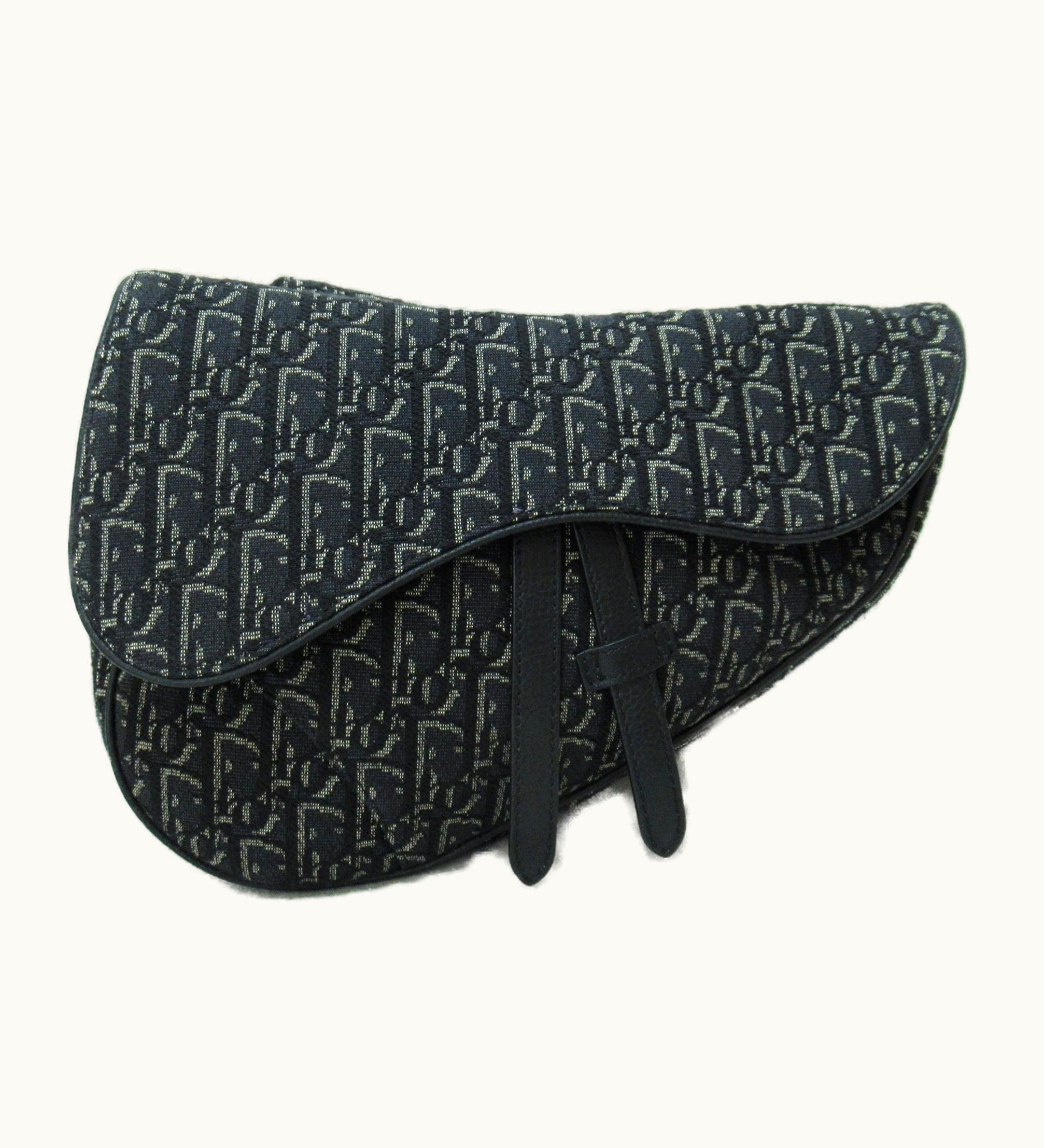 Dior Dior Saddle Bag Body Bag Navy Canvas