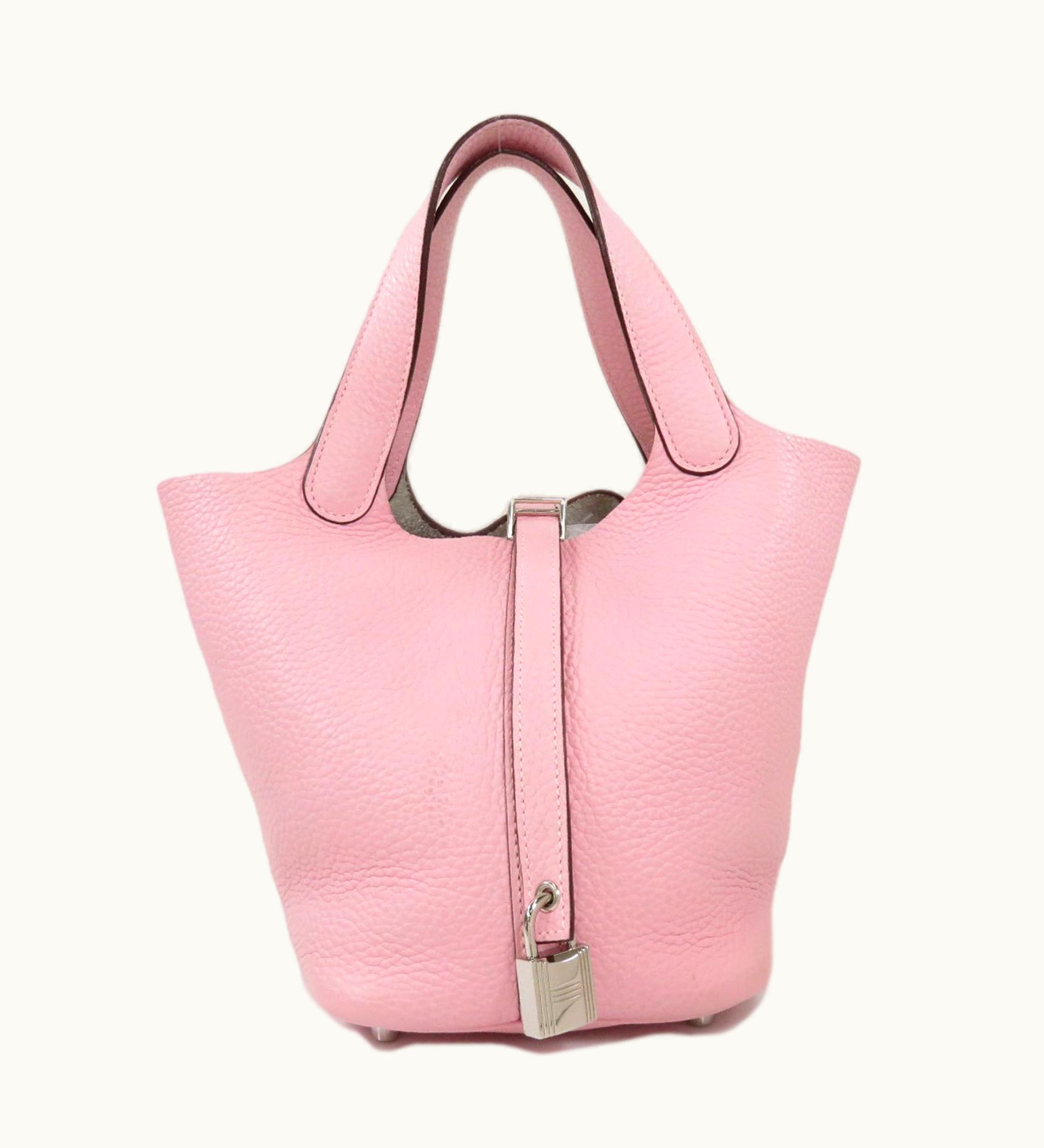 Hermès Hermès Picotin Lock PM Rose Sakura Handbag Taurillon Ladies
