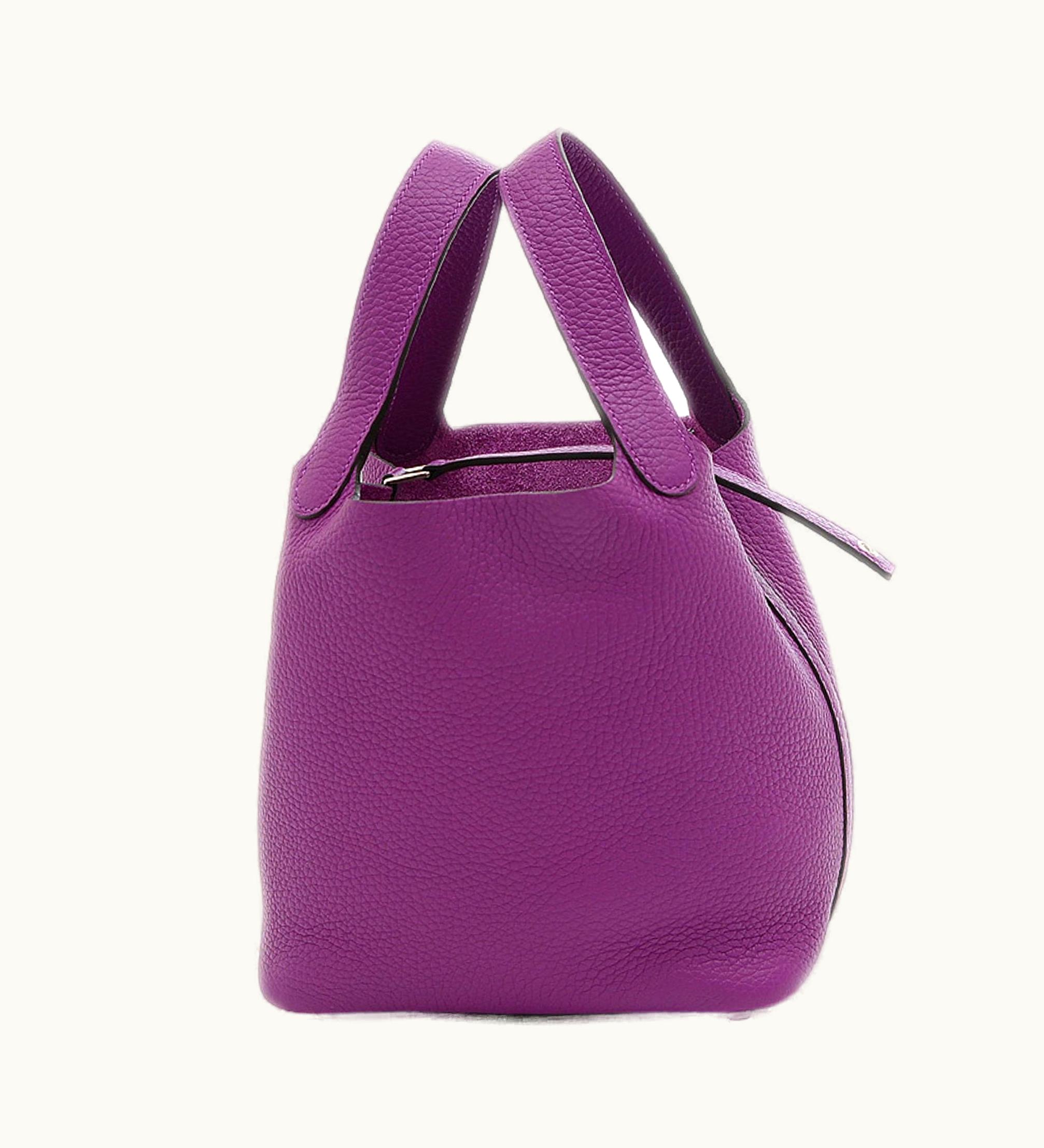 Hermès Hermès Picotin Lock PM 18 Taurillon Anemone Z Engraved Handbag