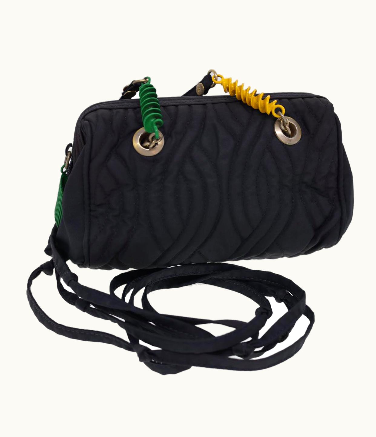 Fendi Fendi Shoulder Bag Nylon Black Multicolor