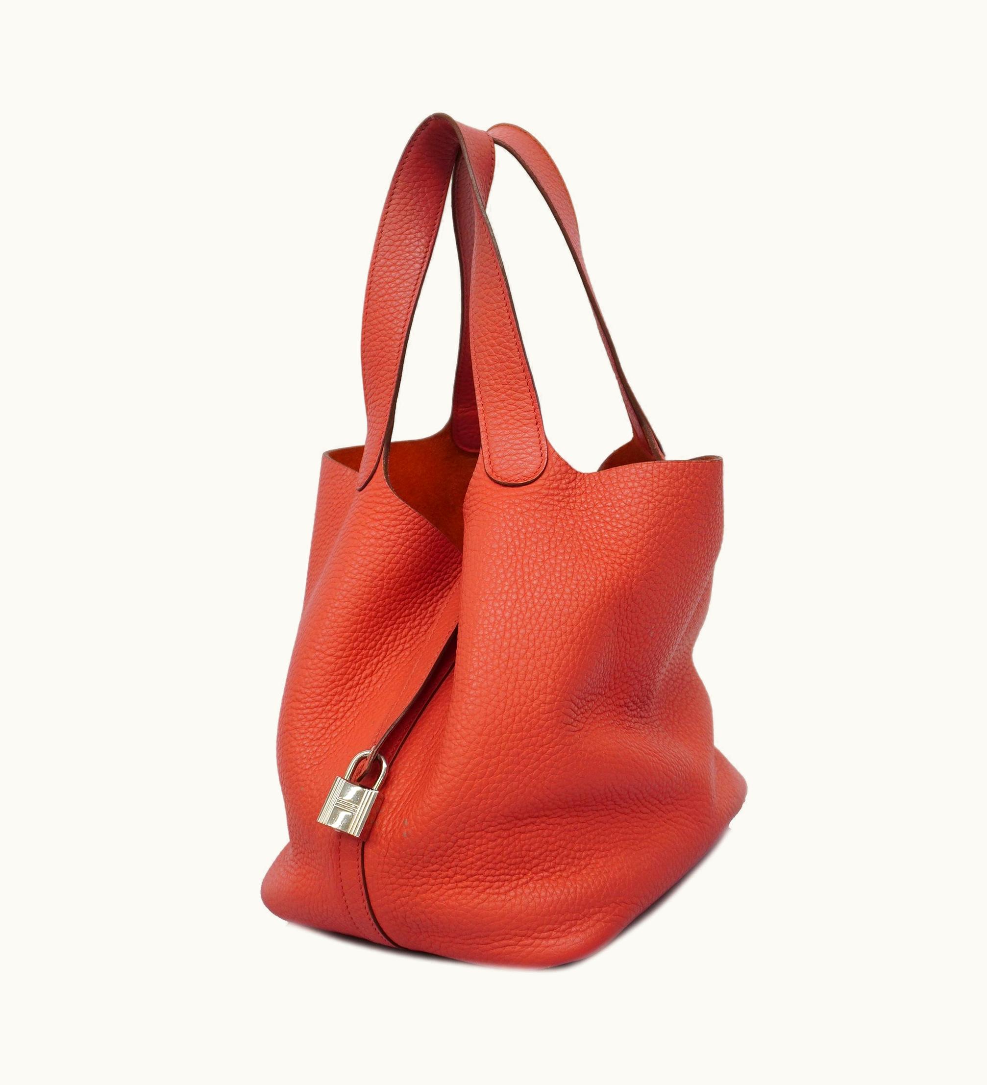 Hermès Hermès Picotin Lock MM O Engraved Women's Taurillon Clemence Leather