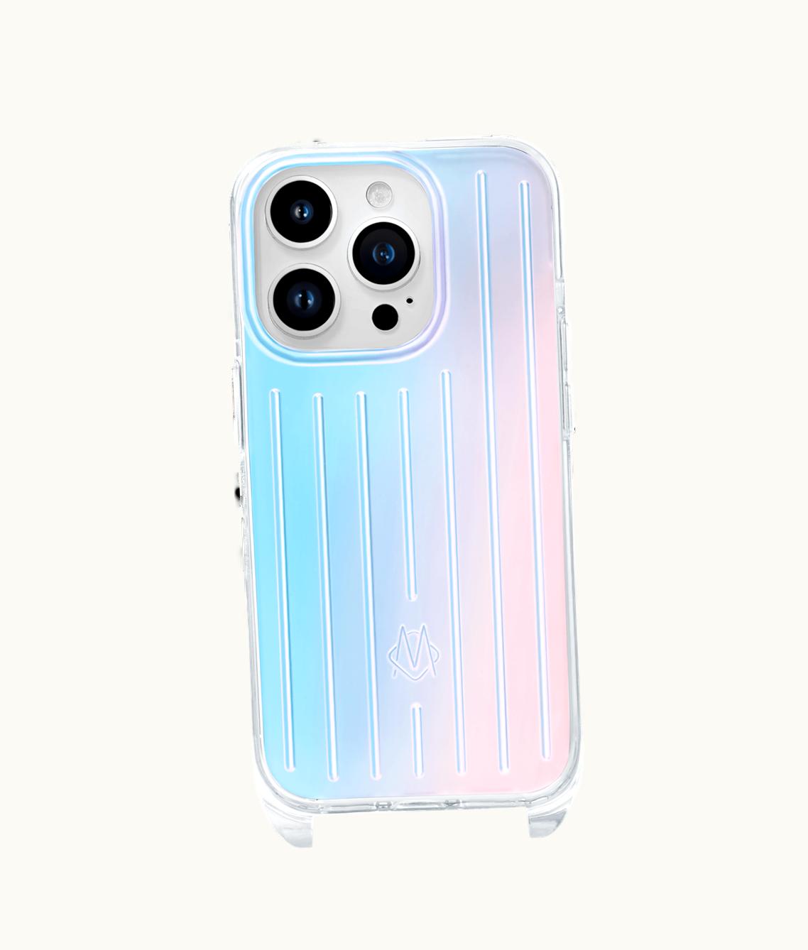 Rimowa Rimowa Tech Accessories - Polycarbonate Iridescent Case For Iphone 15 Pro With Strap Iridescent