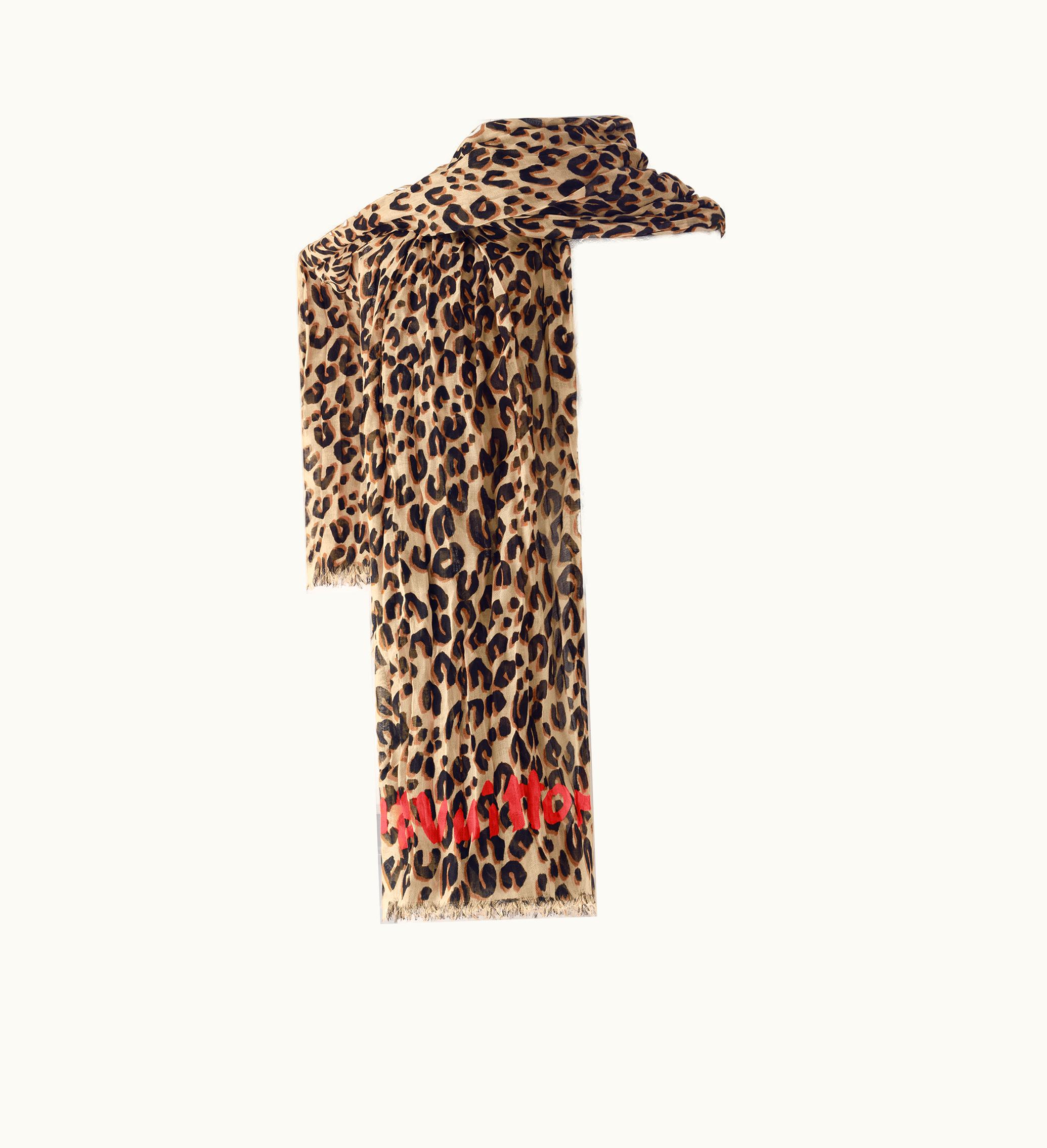 Louis Vuitton Louis Vuitton Leopard Stole Beige