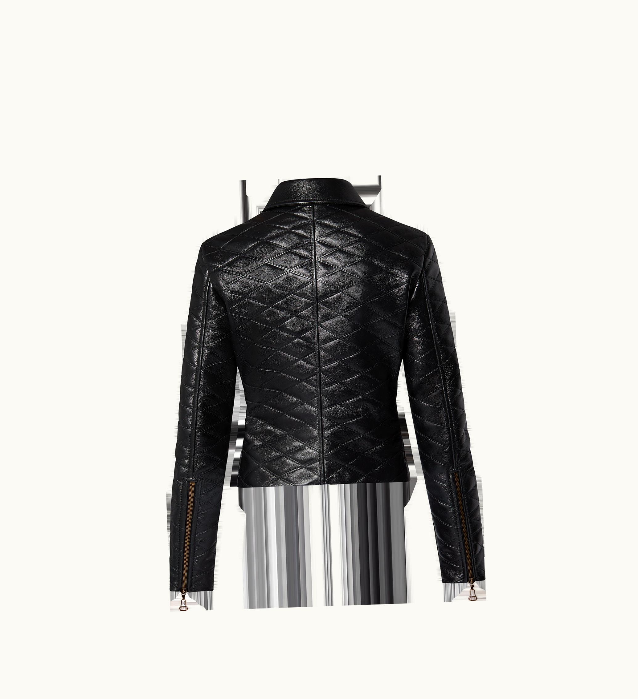 Louis Vuitton Louis Vuitton Cropped Malletage Leather Jacket