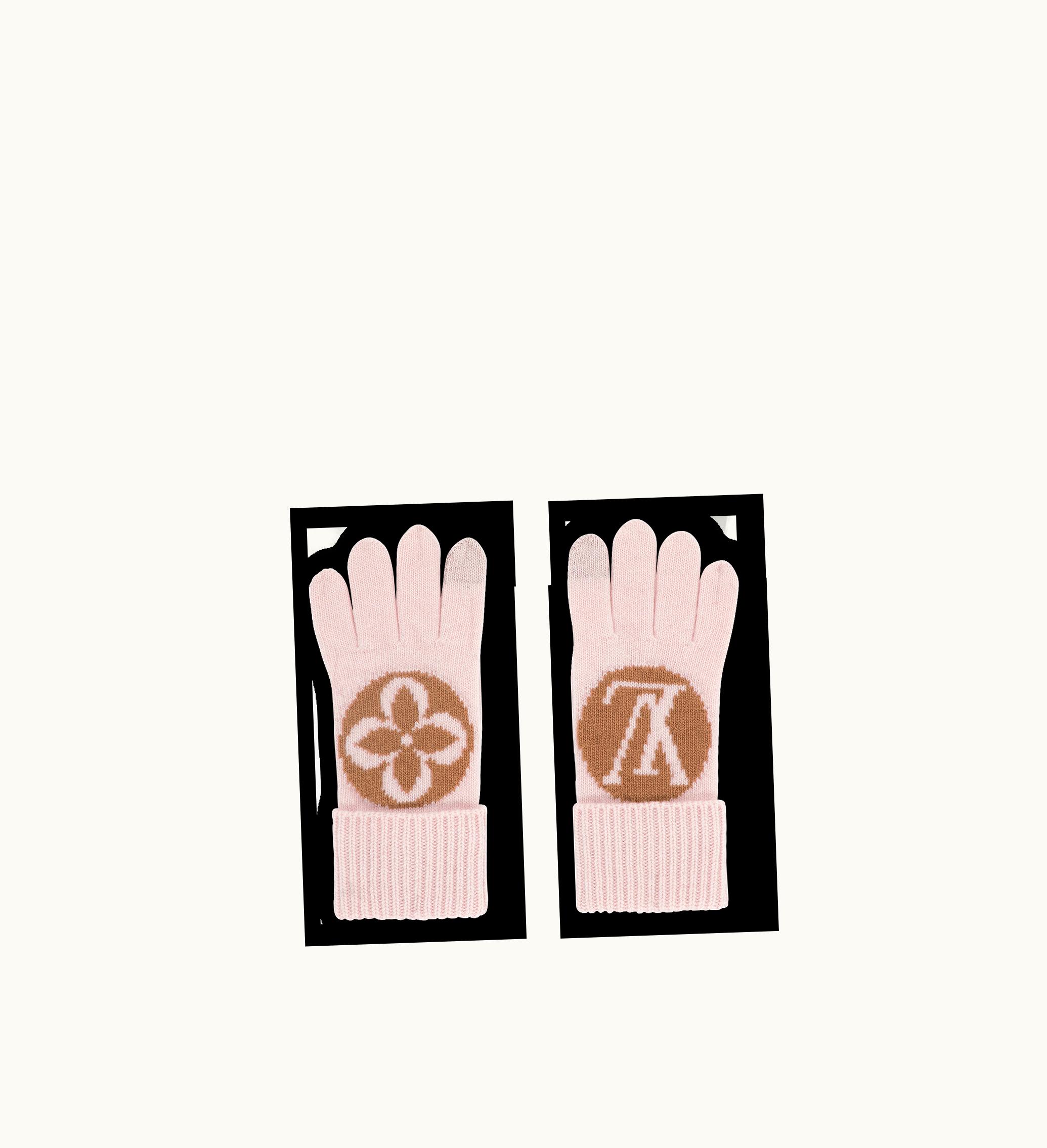 Louis Vuitton Louis Vuitton LV Medallion Gloves Pink