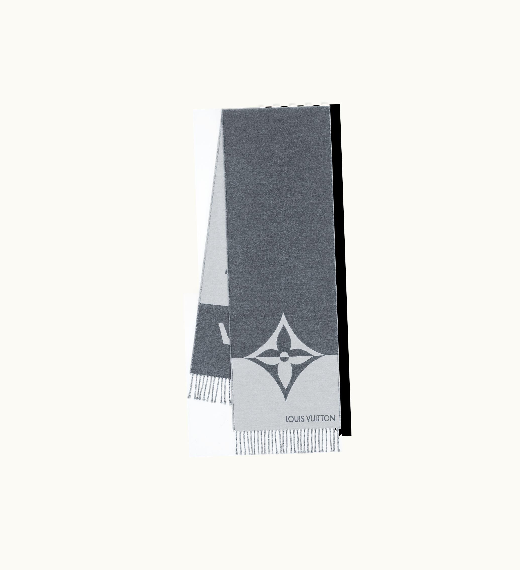Louis Vuitton Louis Vuitton Graphic Dual Scarf Grey