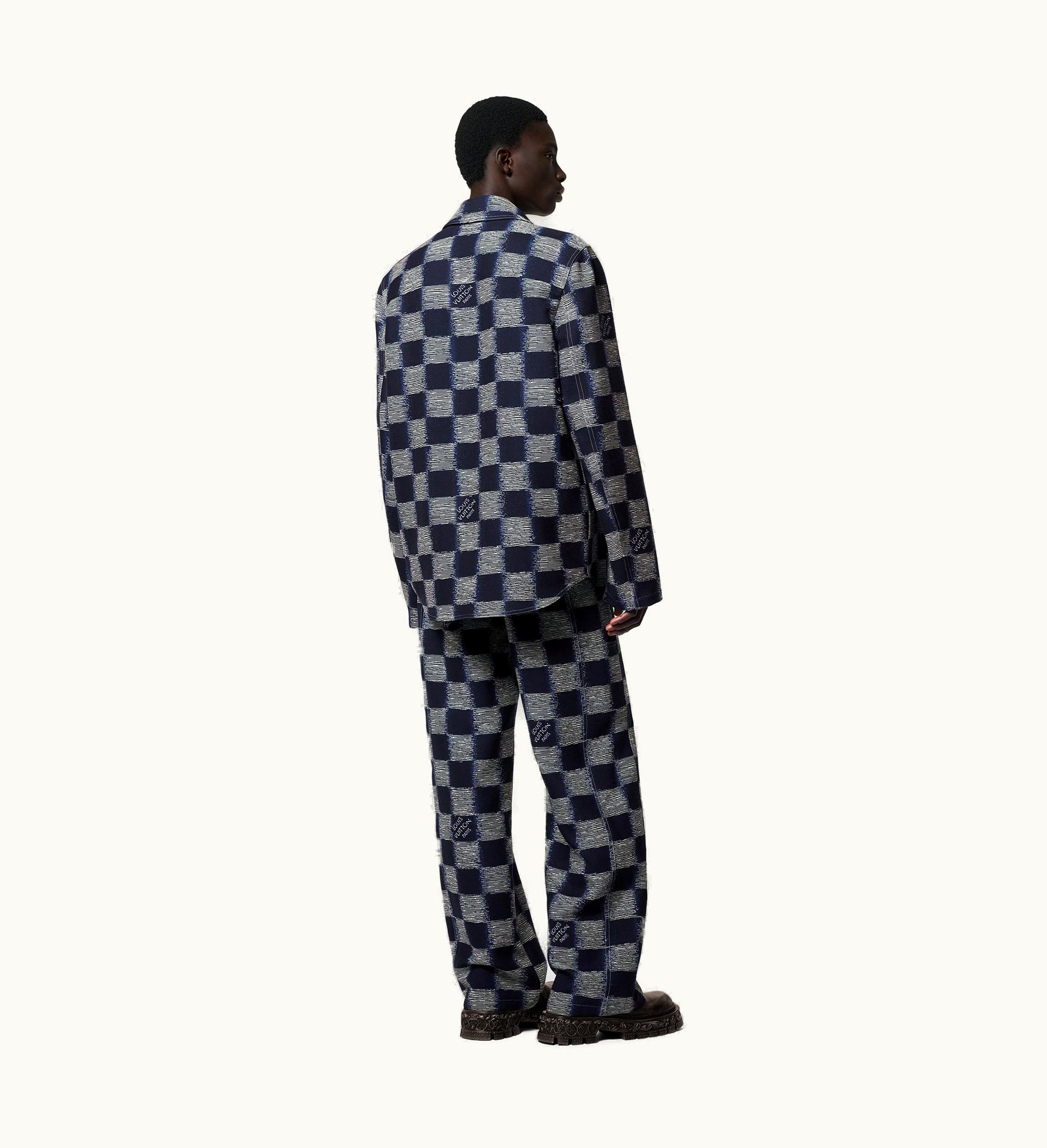 Louis Vuitton Louis Vuitton Damier Wool Workwear Trousers