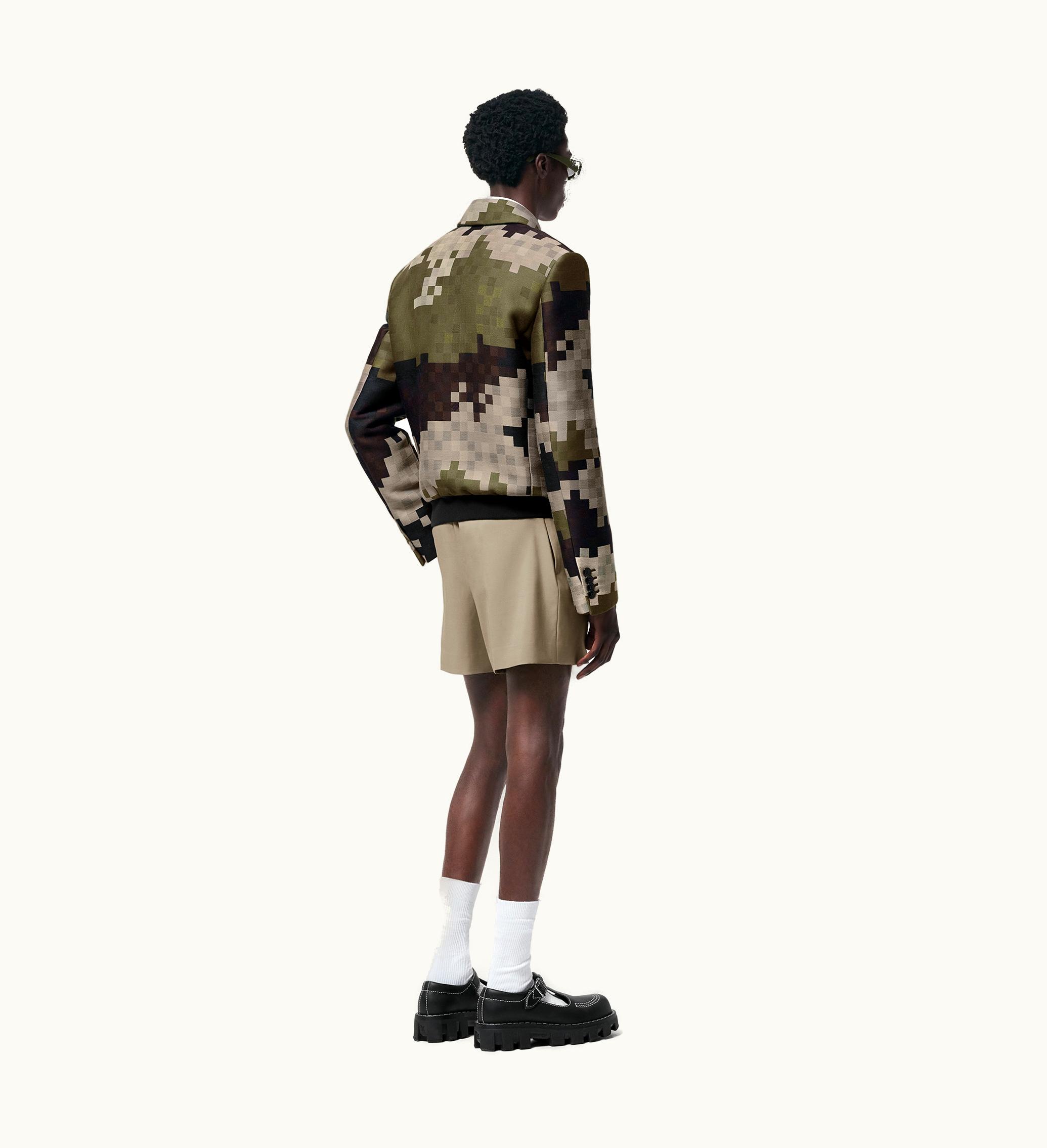 Louis Vuitton Louis Vuitton Silk Blend Tailored Damier Blouson