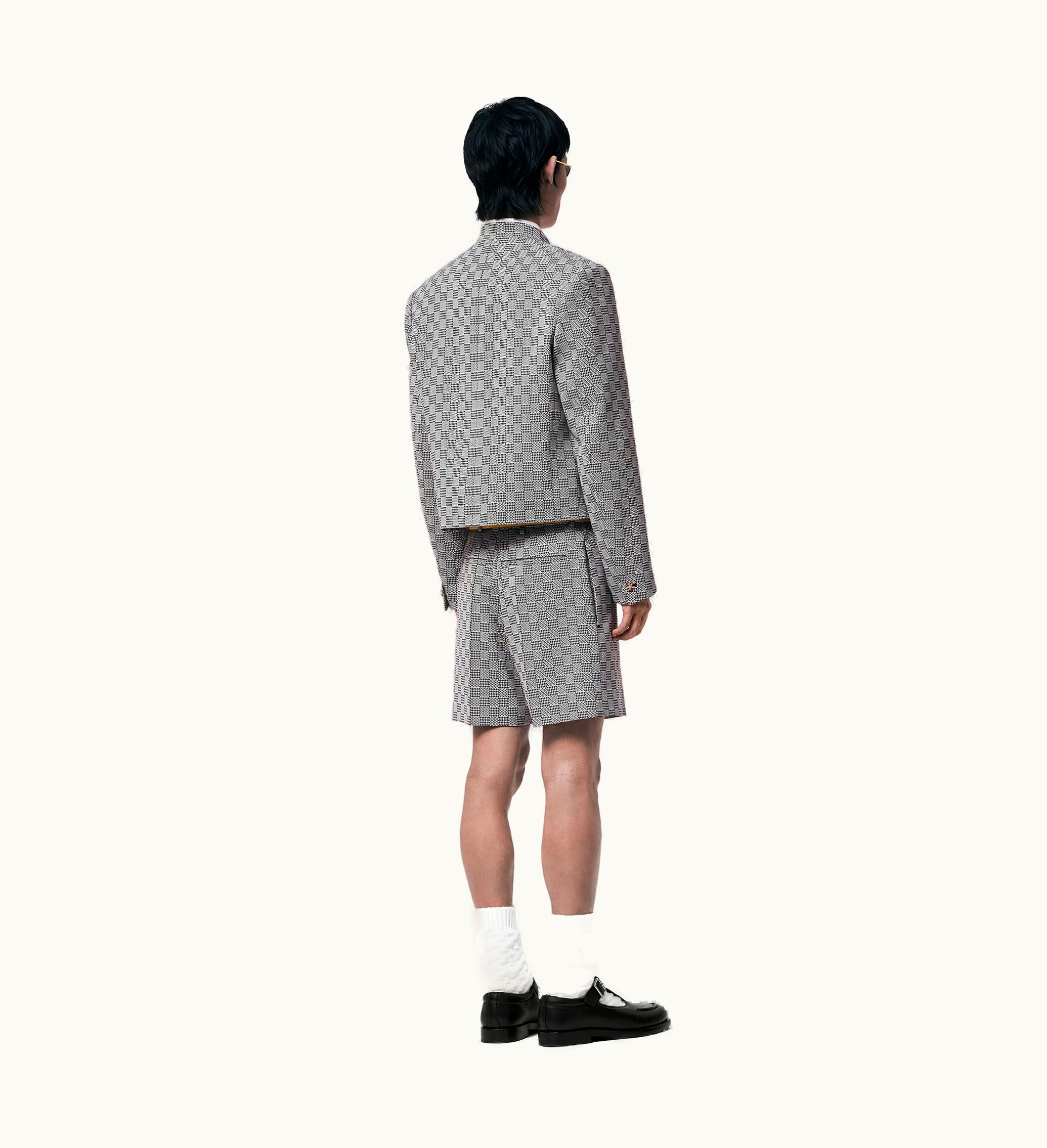 Louis Vuitton Louis Vuitton Damier Houndstooth Slim Wool Shorts