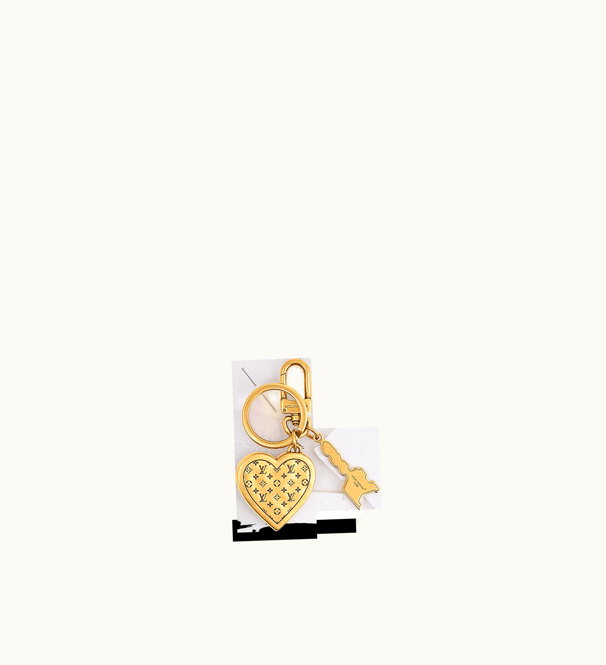 Louis Vuitton Louis Vuitton LV Lovers Heart Bag Charm & Key Holder