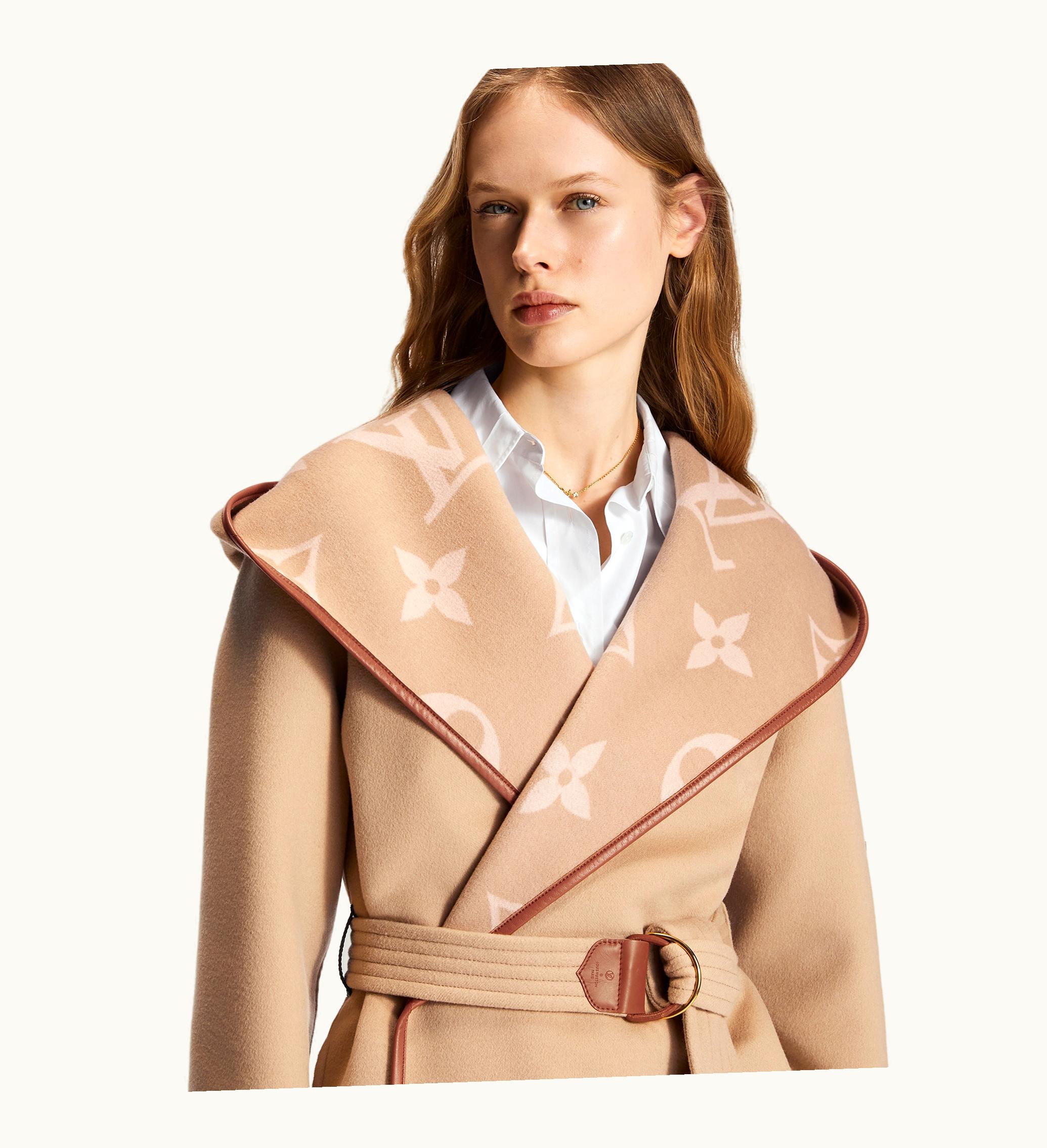 Louis Vuitton Louis Vuitton Belted Double Face Hooded Wrap Coat