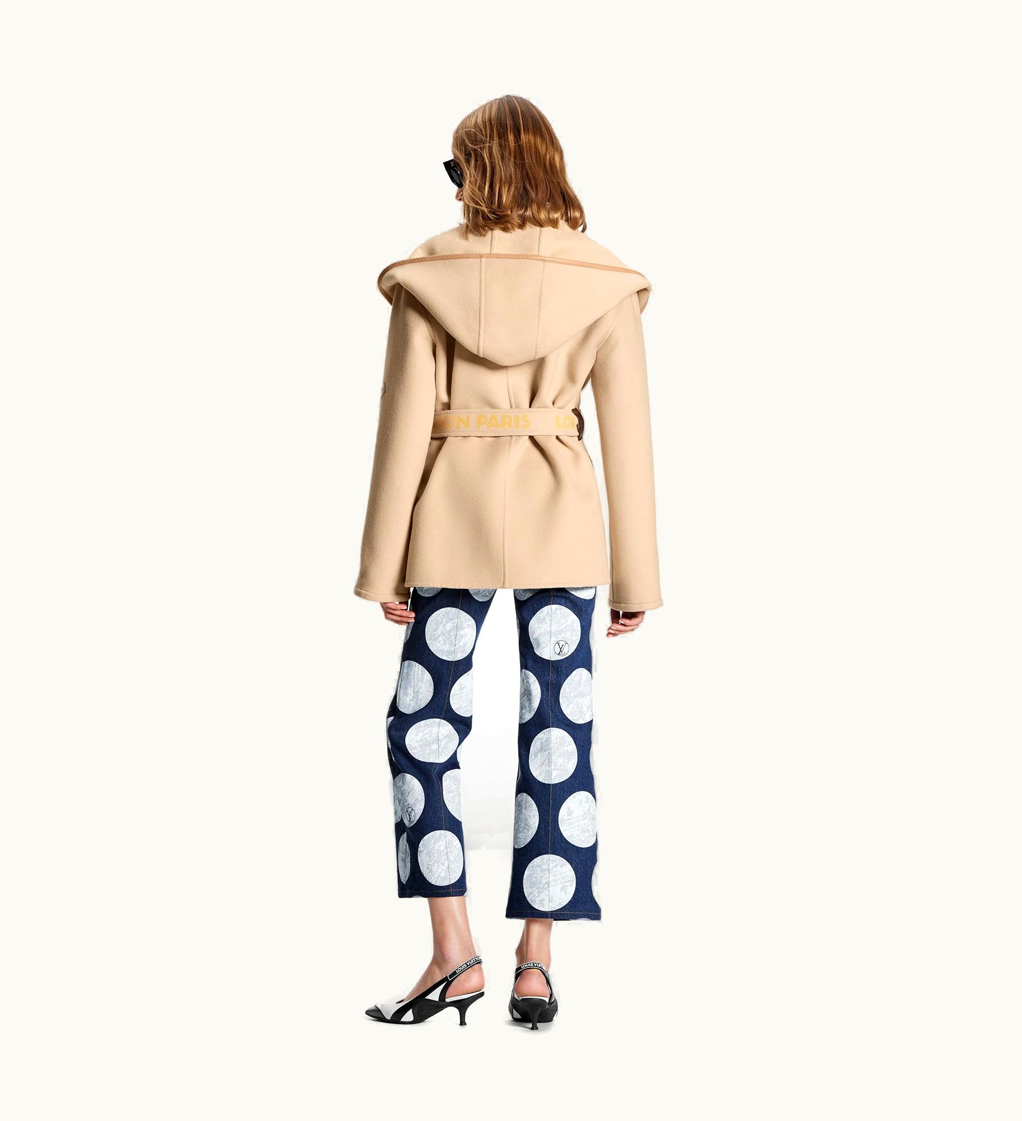 Louis Vuitton Louis Vuitton Signature Double Face Short Wrap Coat in Seasonal Blue