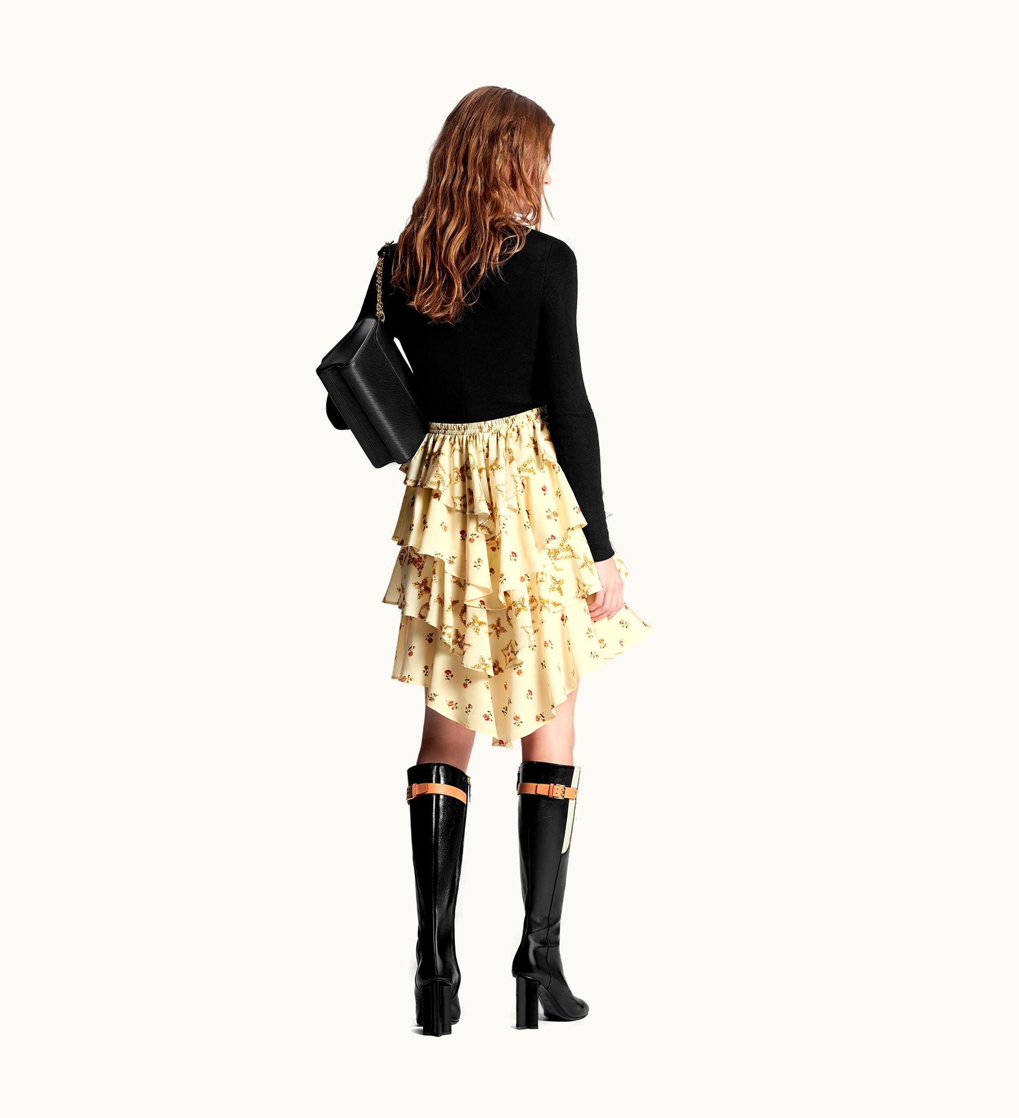 Louis Vuitton Louis Vuitton Tiered Floral Print Mini Skirt