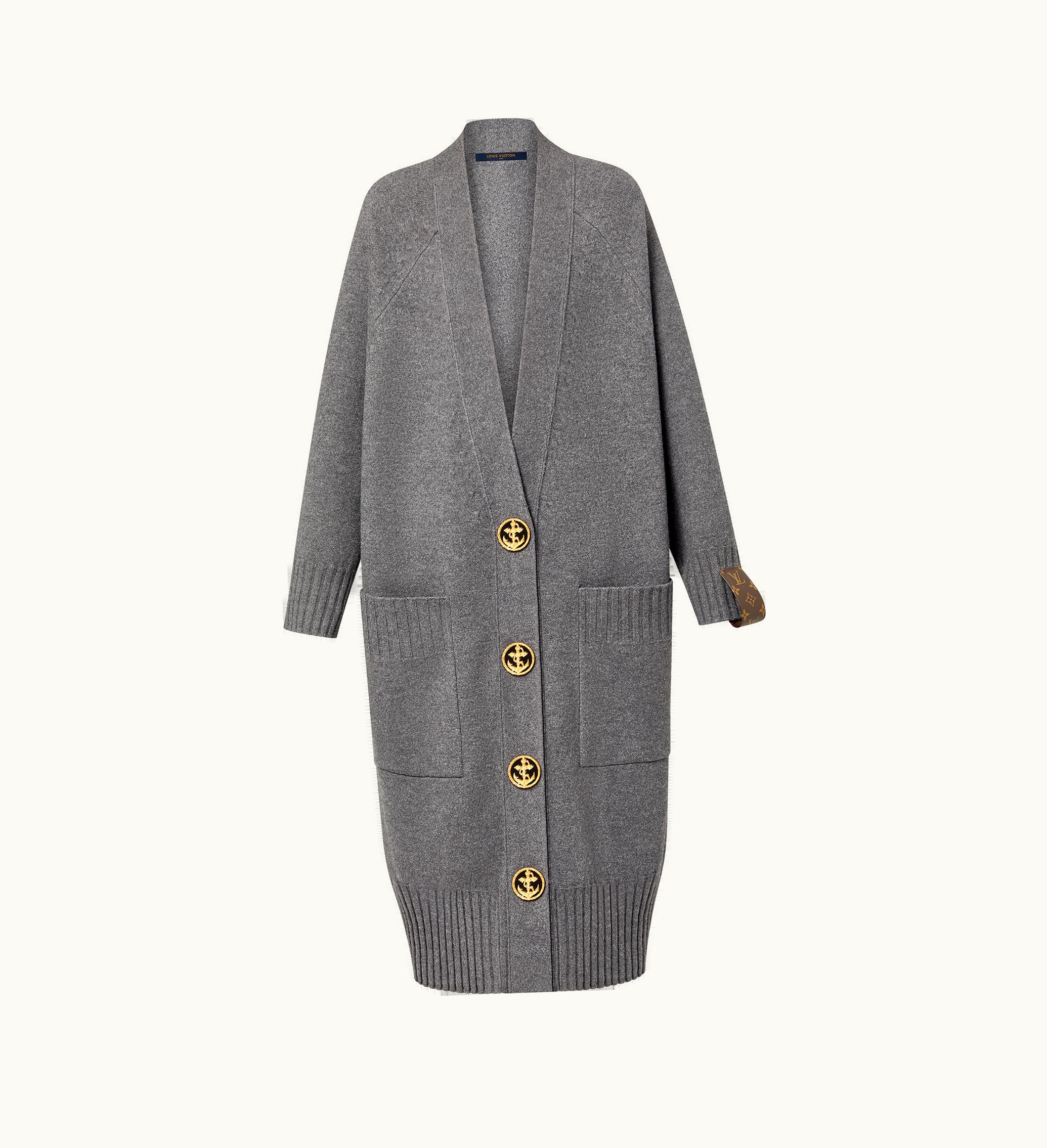 Louis Vuitton Louis Vuitton Oversized Detail Long Cardigan Pink