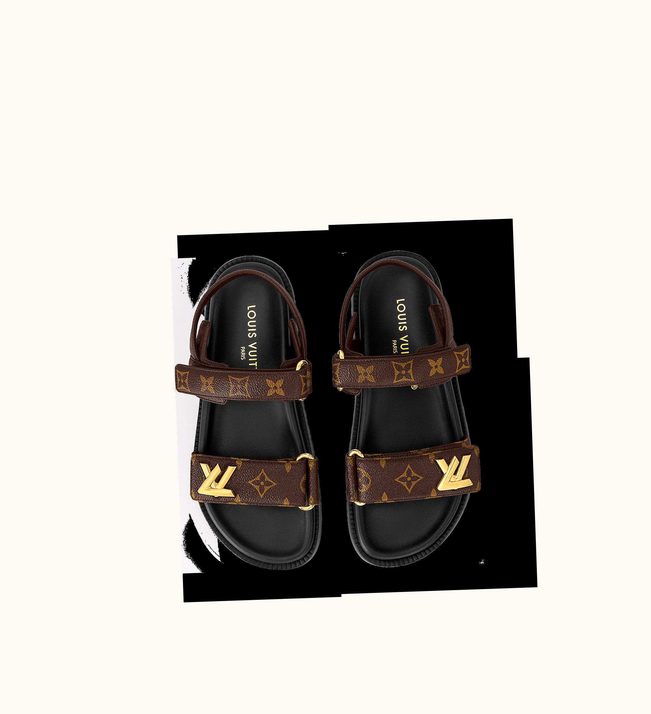Louis Vuitton Louis Vuitton LV Sunset Flat Comfort Sandals Brown
