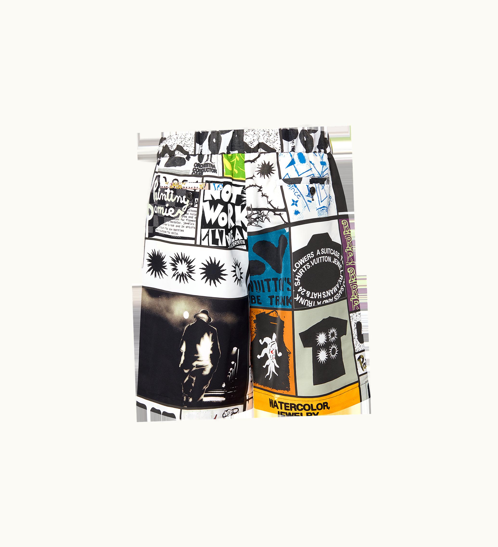 Louis Vuitton Louis Vuitton Silk Blend Printed Drawstring Shorts Multicolor