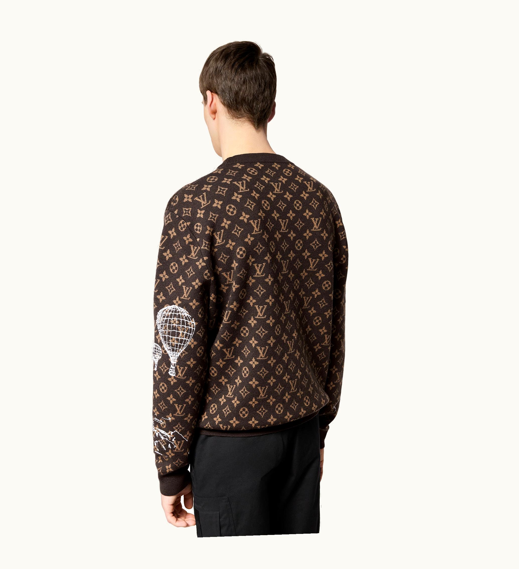 Louis Vuitton Louis Vuitton Monogram Embroidered Wool Crewneck