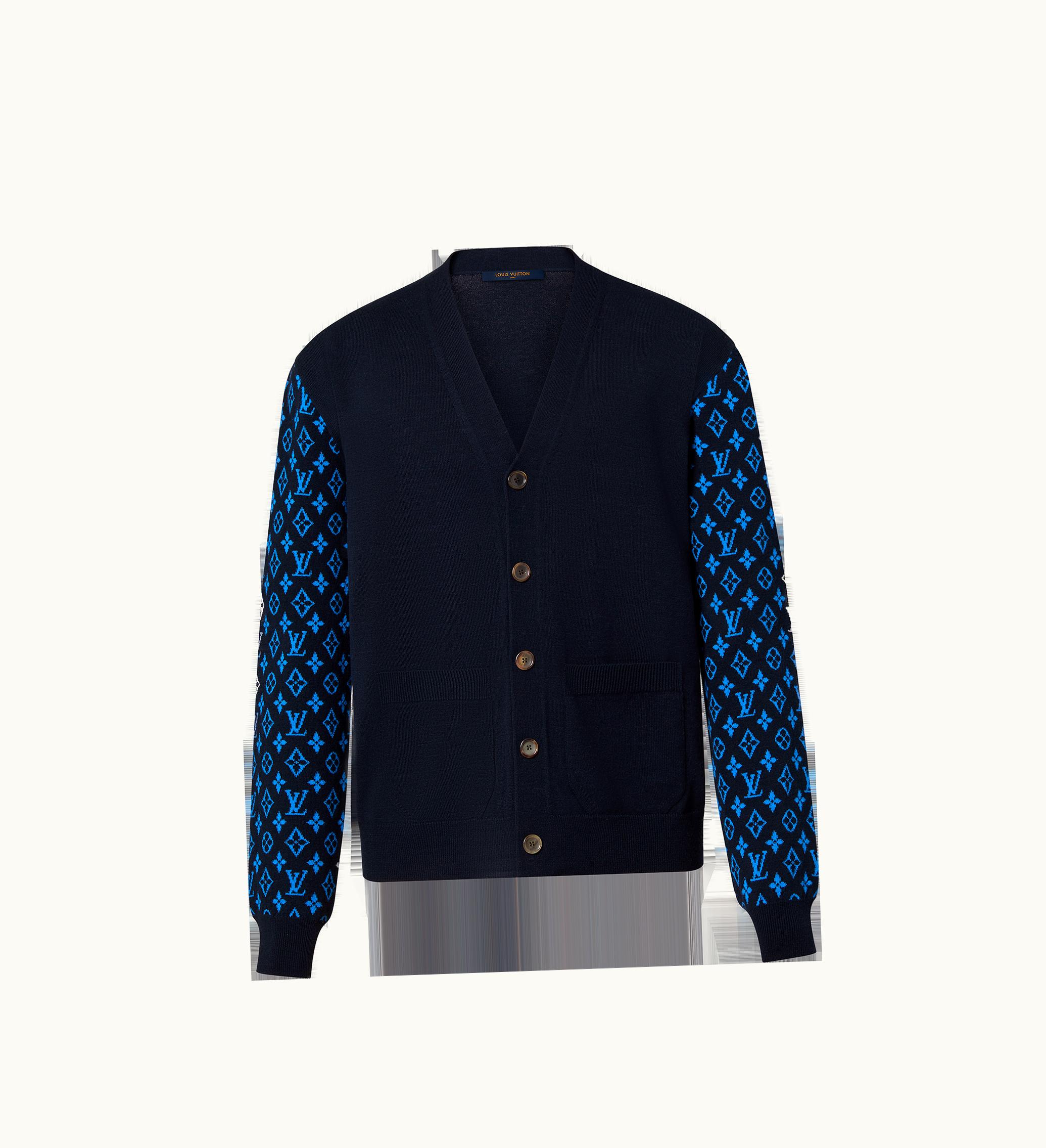 Louis Vuitton Louis Vuitton Monogram Cashmere Mix Cardigan Corbeau