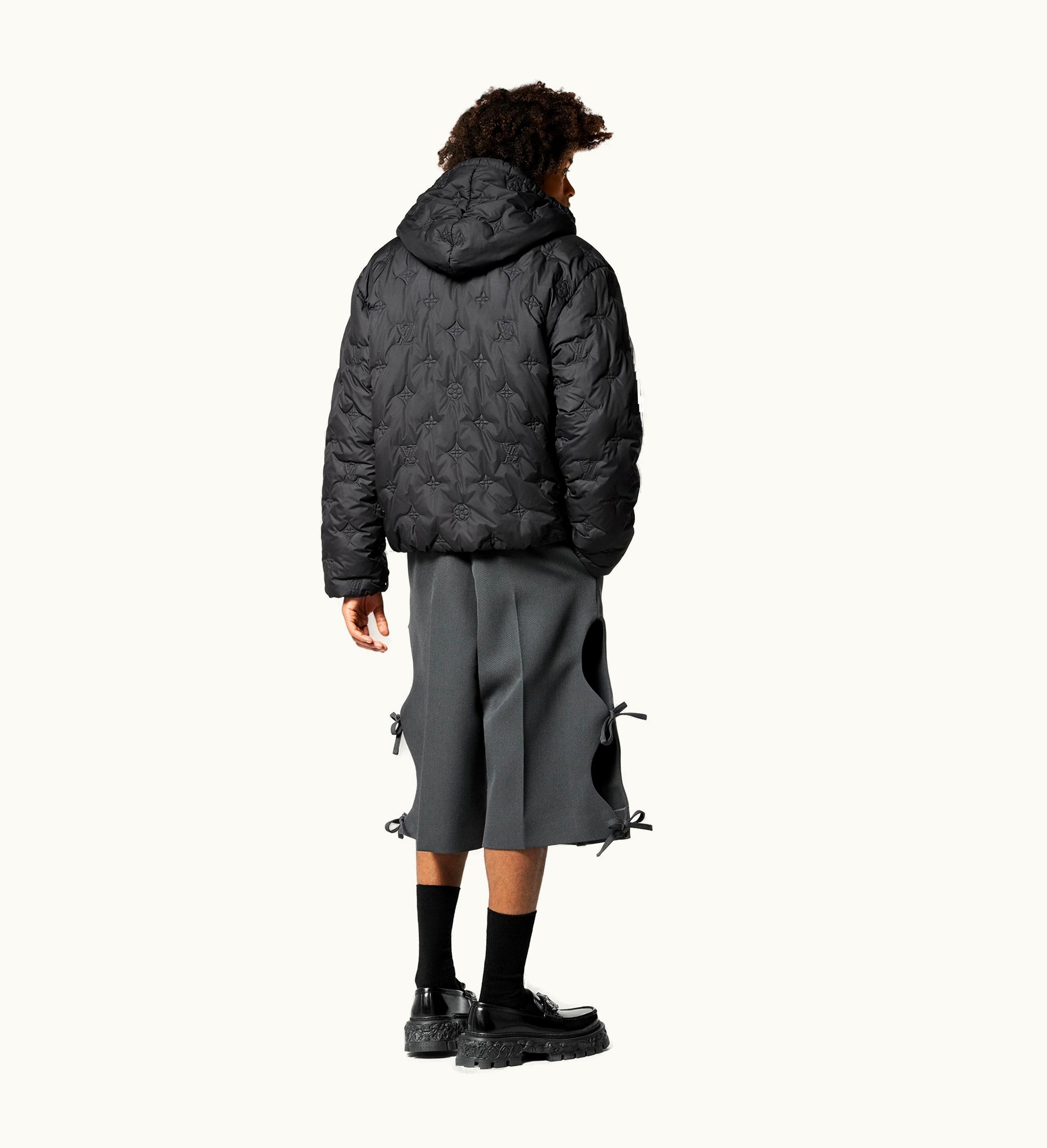 Louis Vuitton Louis Vuitton Monogram Quilted Hooded Blouson Grey