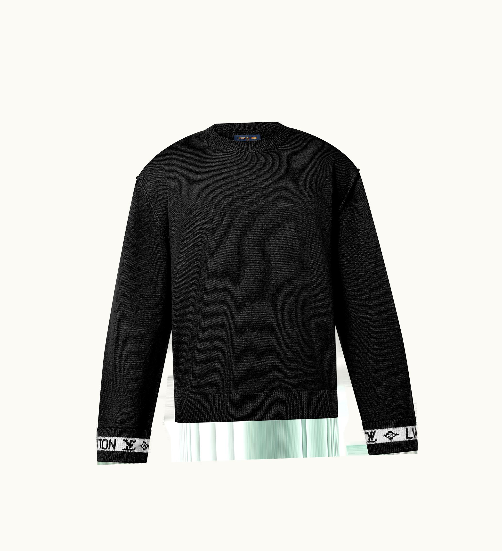 Louis Vuitton Louis Vuitton LV Cuffs Cashmere Crewneck Beige