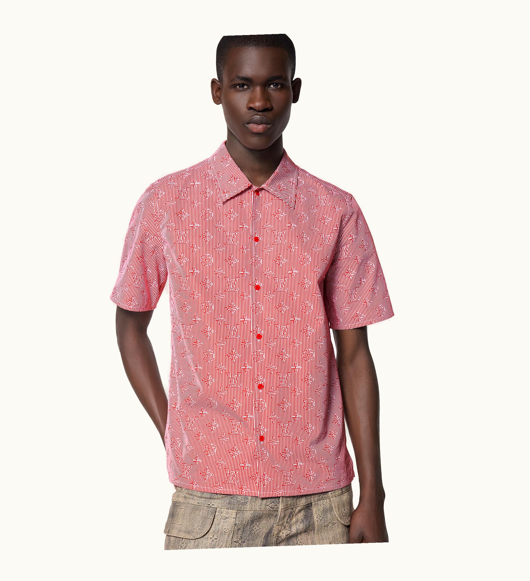 Louis Vuitton Louis Vuitton Signature Regular Short-Sleeved Shirt Red