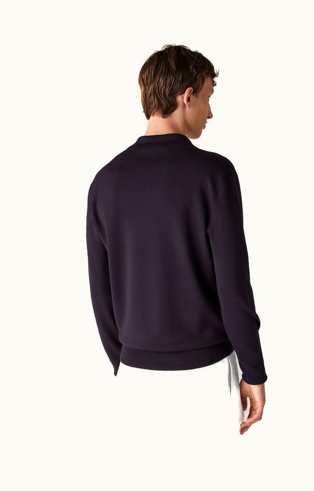 Loro Piana Loro Piana Buttonless Polo-Shirt Violet Pelt