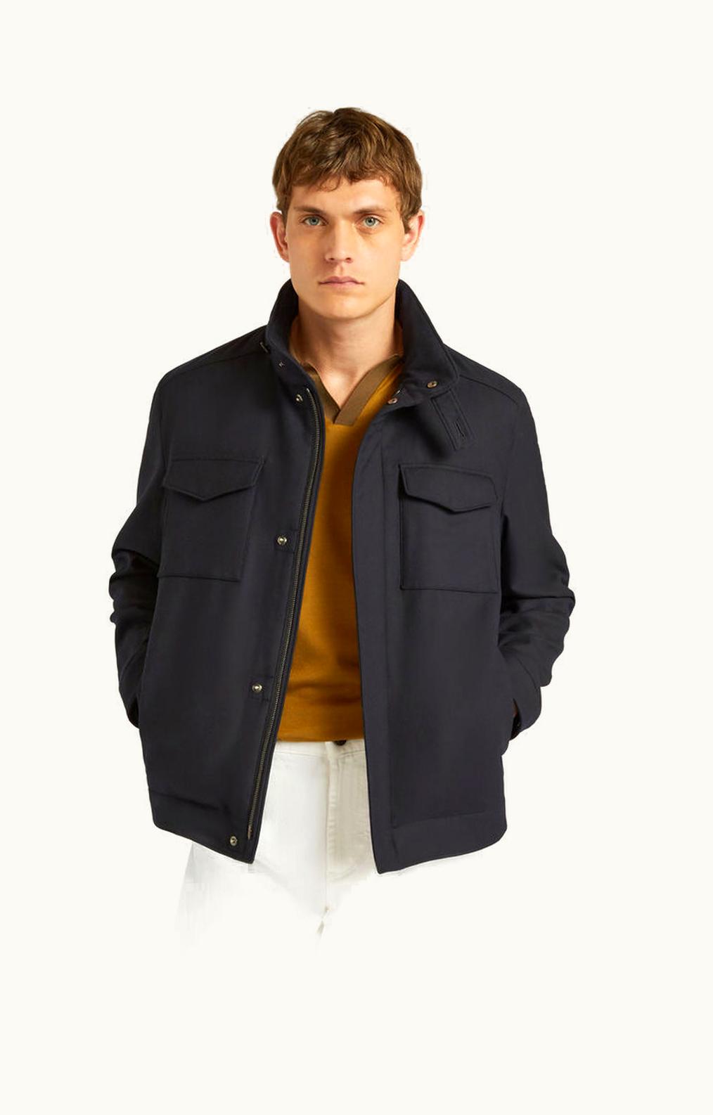 Loro Piana Loro Piana The Gift Of Kings® Traveller Bomber Navy Blue