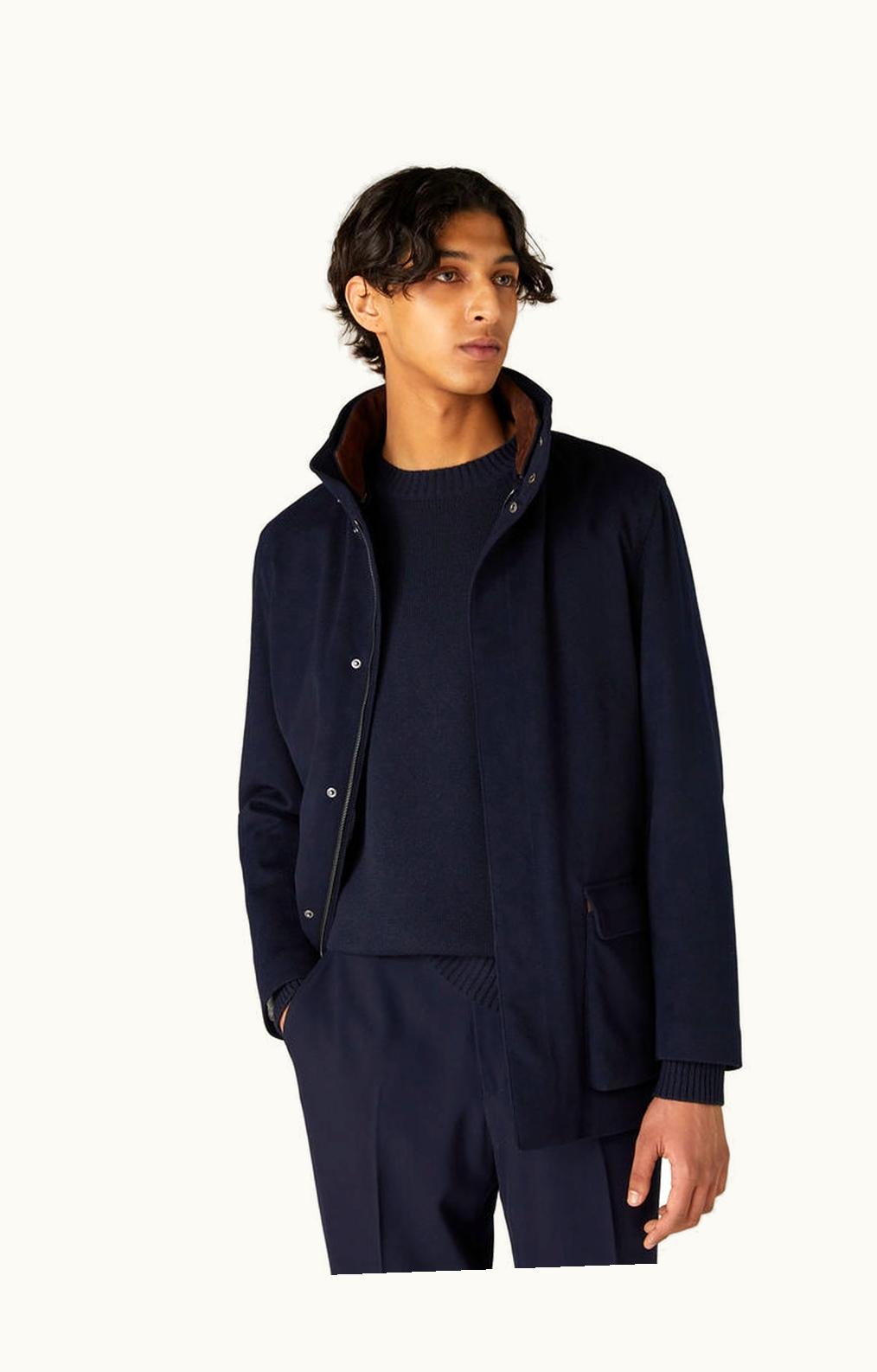 Loro Piana Loro Piana Winter Voyager Over Coat Light Midnight Blue