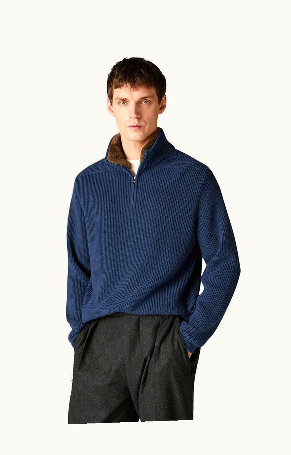 Loro Piana Loro Piana Greymouth Half-Zip Night Blue