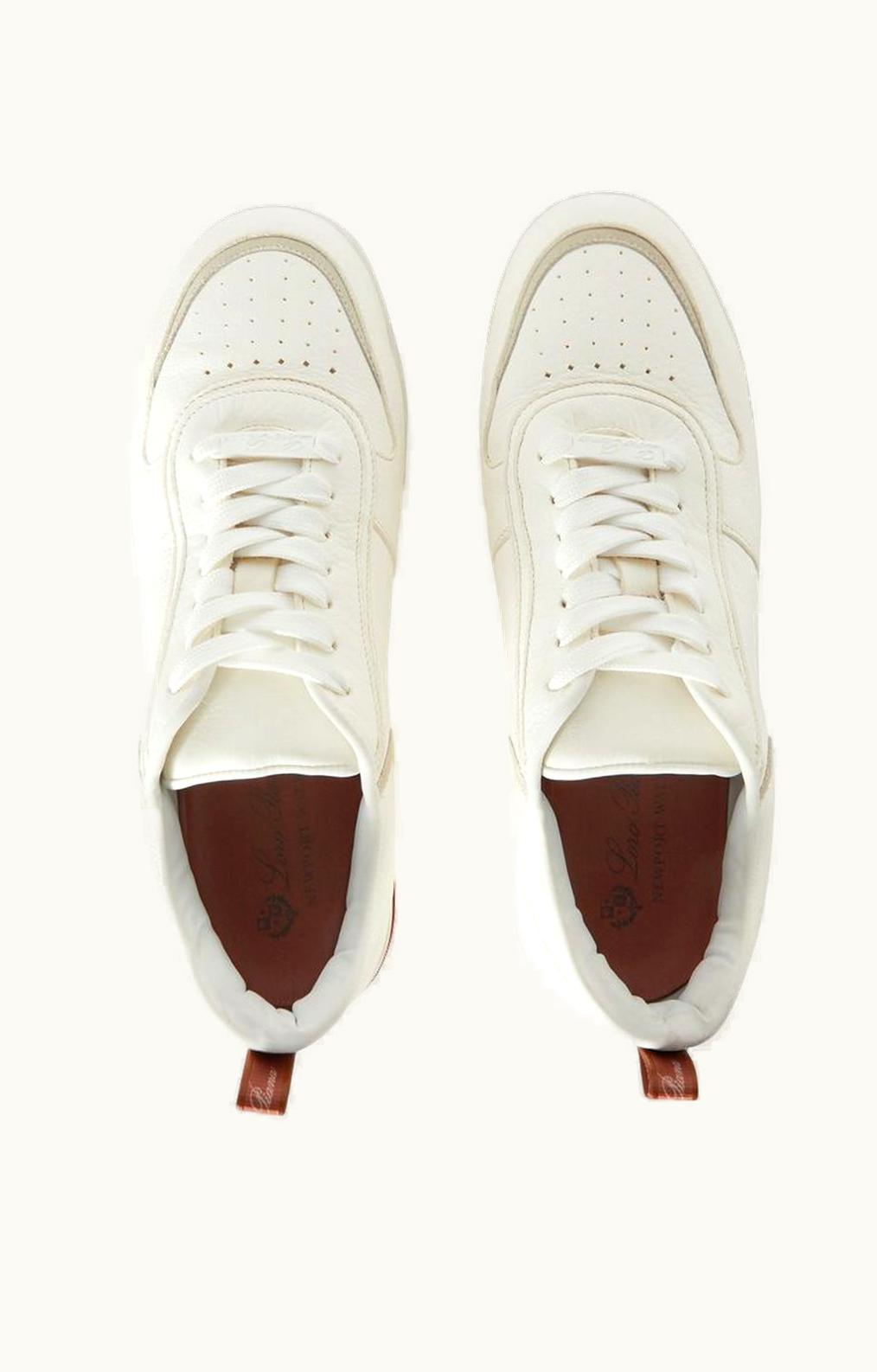 Loro Piana Loro Piana Newport Low-Top Sneakers White Deerskin