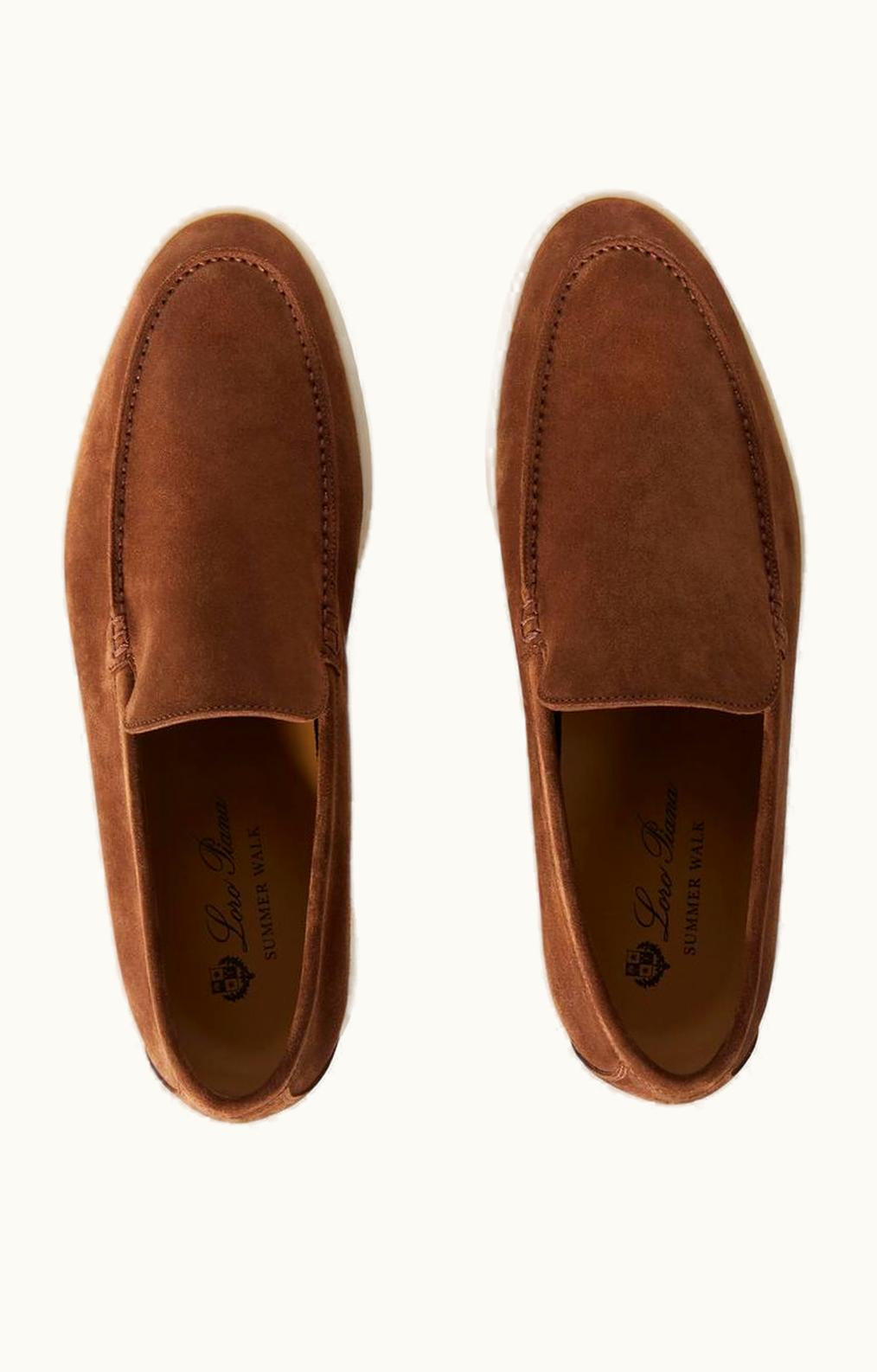 Loro Piana Loro Piana Summer Walk Loafers Powder Tea - Suede Water-Repellent Loafers Azure Sky