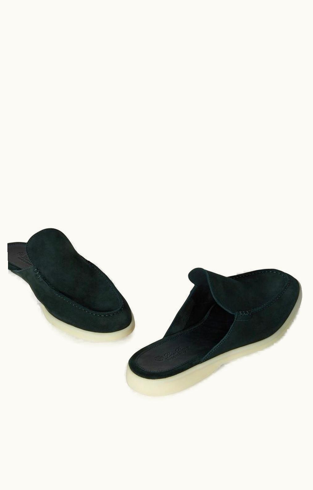 Loro Piana Loro Piana Babouche Walk Loafers Dark Green