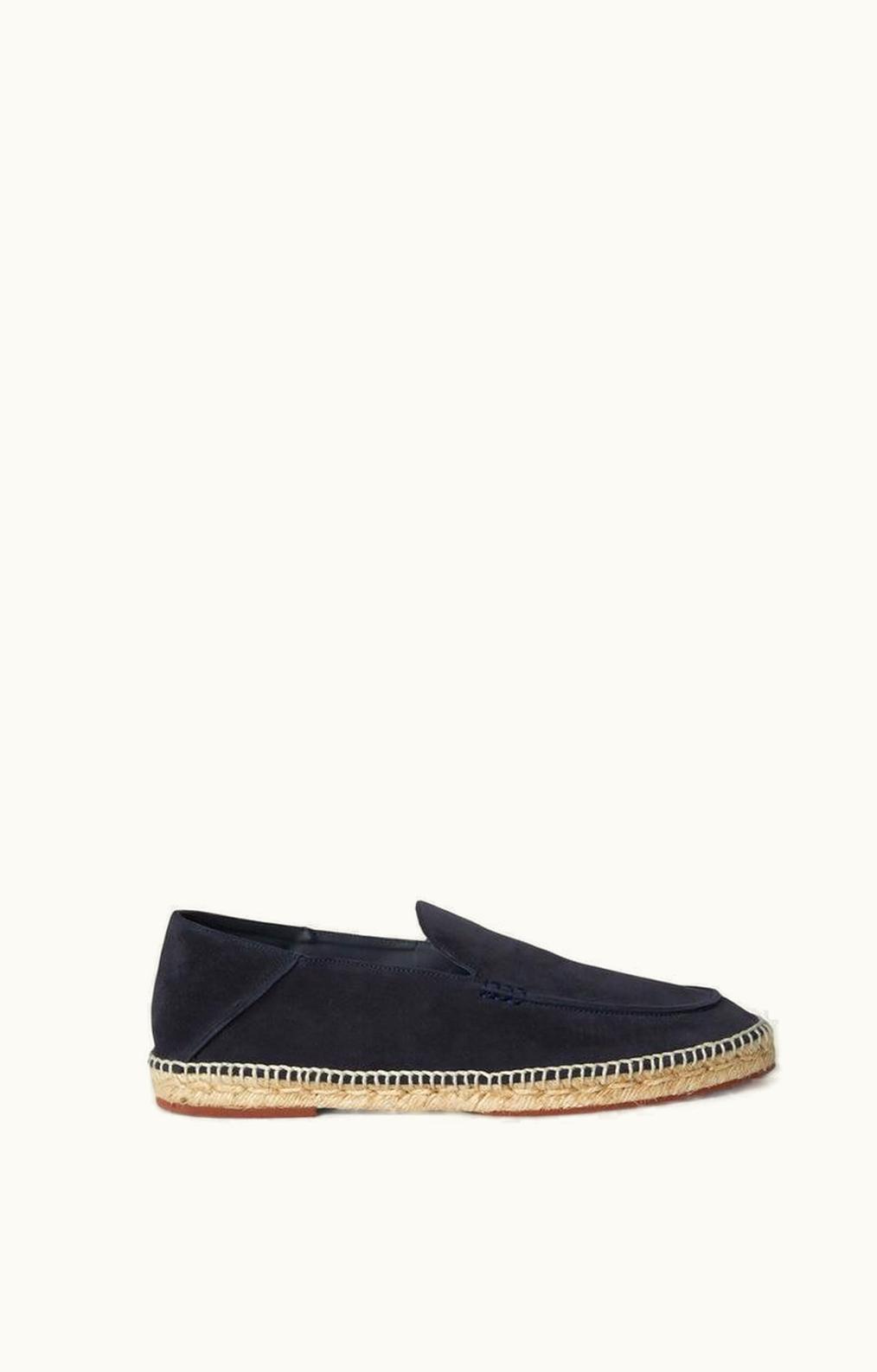 Loro Piana Loro Piana Seaside Luxe Suede Espadrilles Navy Blue