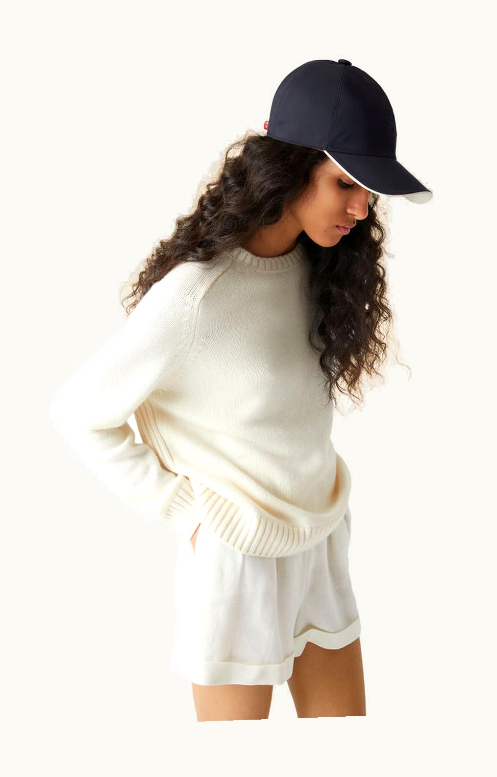 Loro Piana Loro Piana Baseball Cap Tonal Navy Blue/Ivory