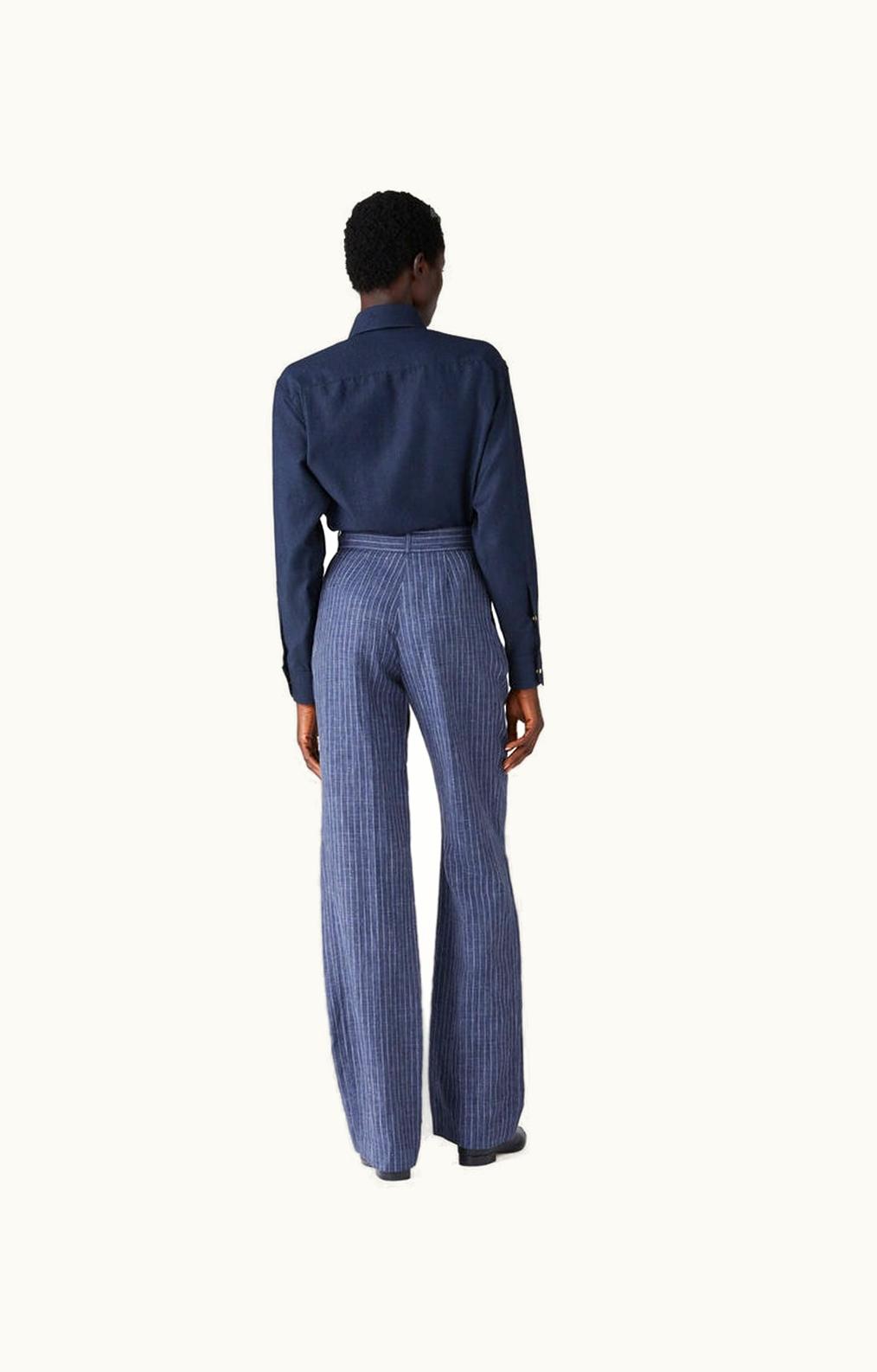 Loro Piana Loro Piana Rustin Trousers Blue Still Water Pin Stripes