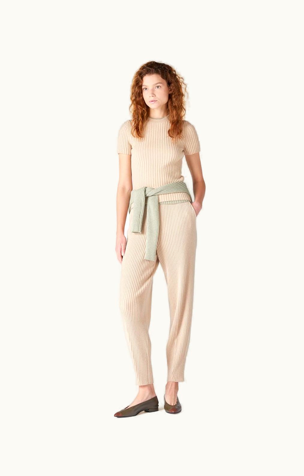 Loro Piana Loro Piana Lago Sirio Trousers Sesame Sauce Mel Natural Dyed