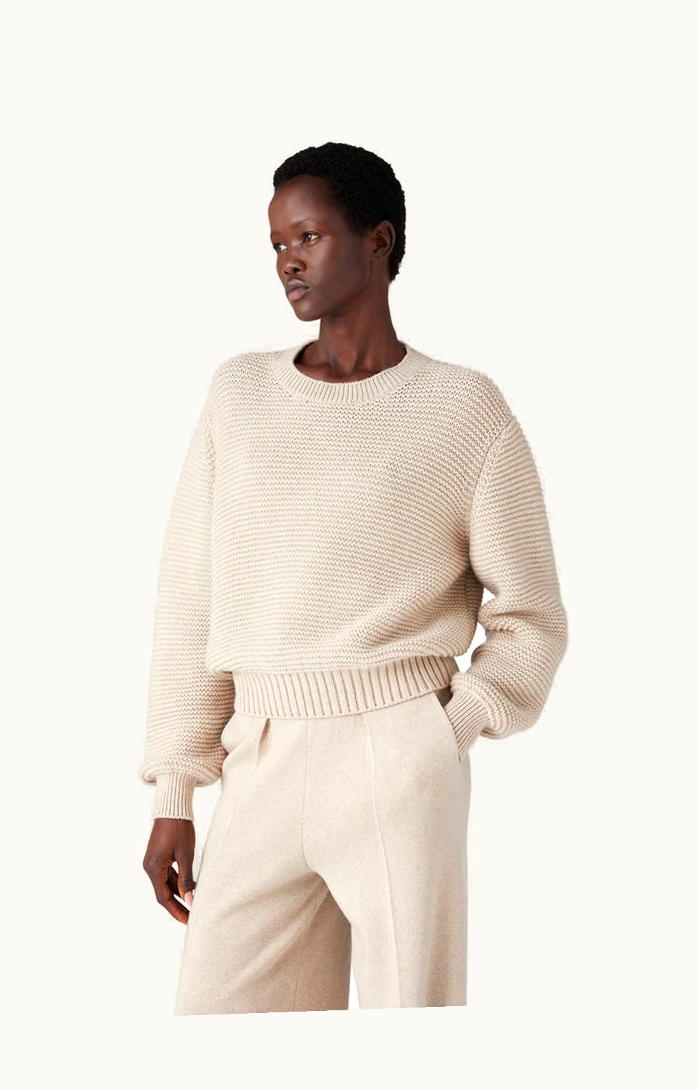 Loro Piana Loro Piana Ashi Crewneck Sweater Sesame Sauce Mel