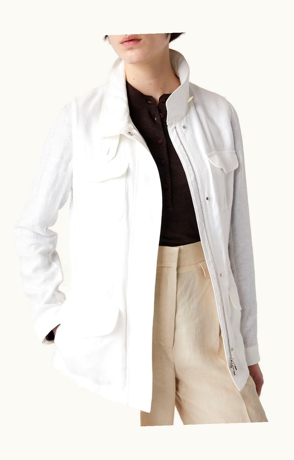 Loro Piana Loro Piana Traveller Linen Jacket Optical White