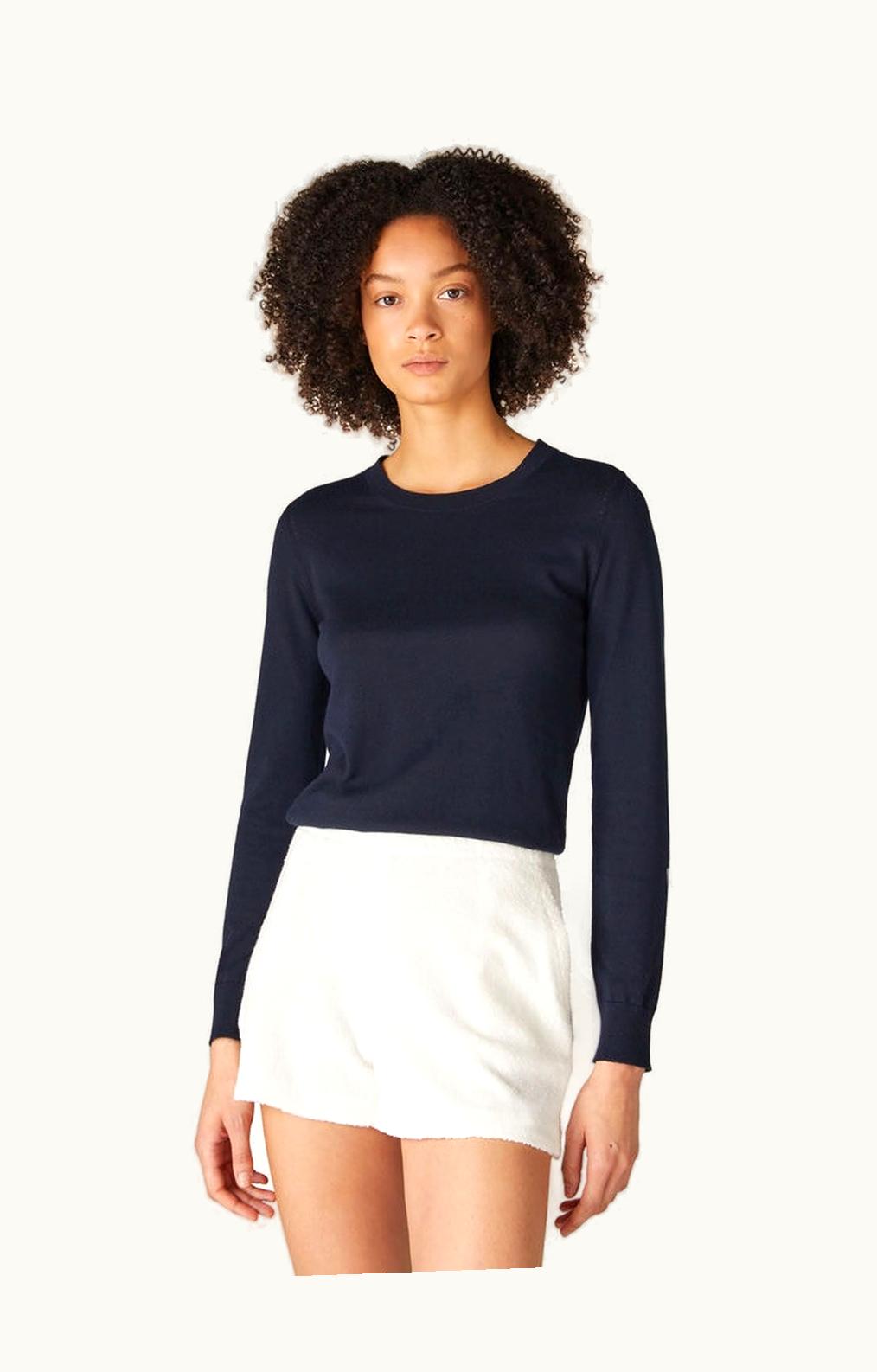 Loro Piana Loro Piana Neo Piuma Crew Neck Navy Blue