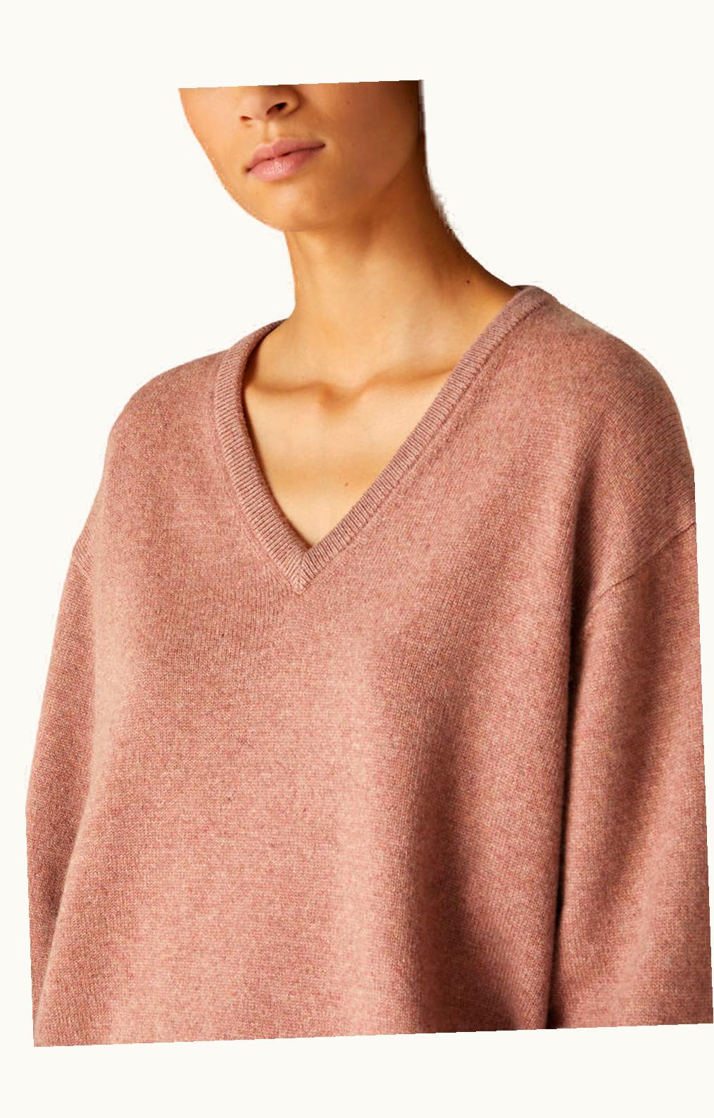 Loro Piana Loro Piana Loro V-Neck Jumper Red Sand Mel