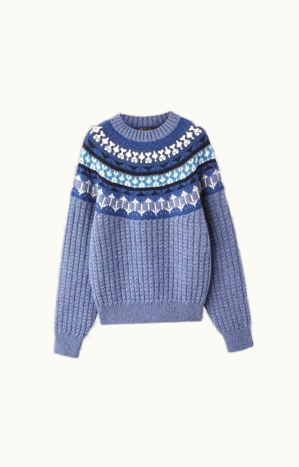 Loro Piana Loro Piana Crew Neck Fancy Aegean Sea