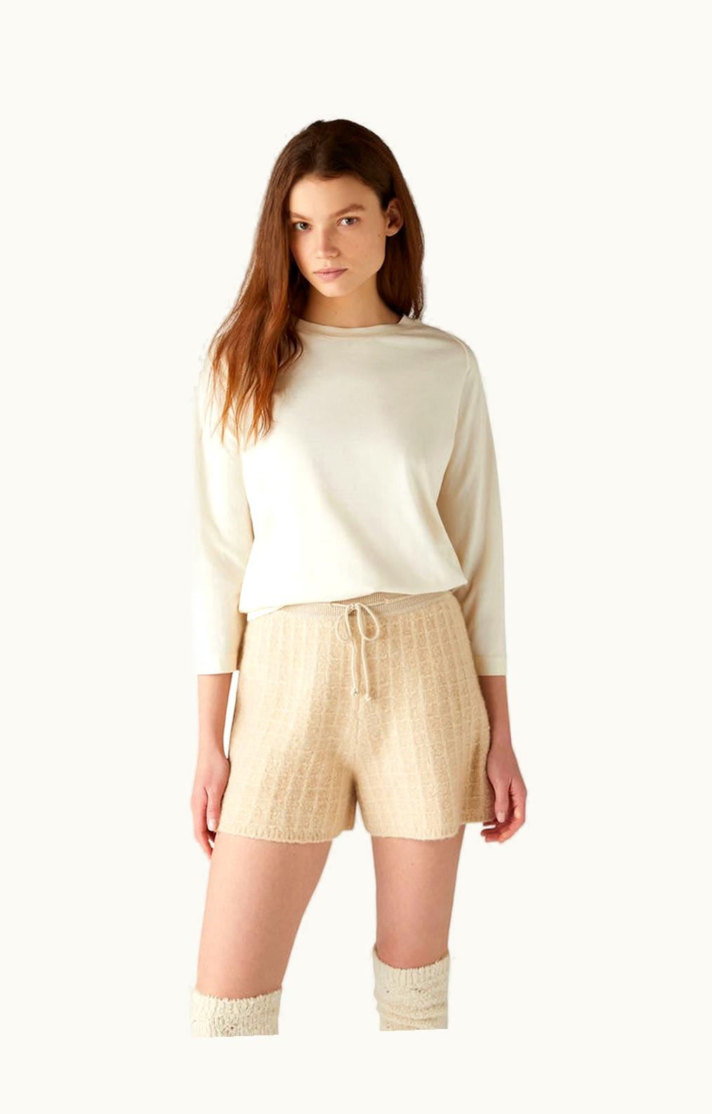 Loro Piana Loro Piana Cocooning Luxe Silk-Cotton T-Shirt Snow White