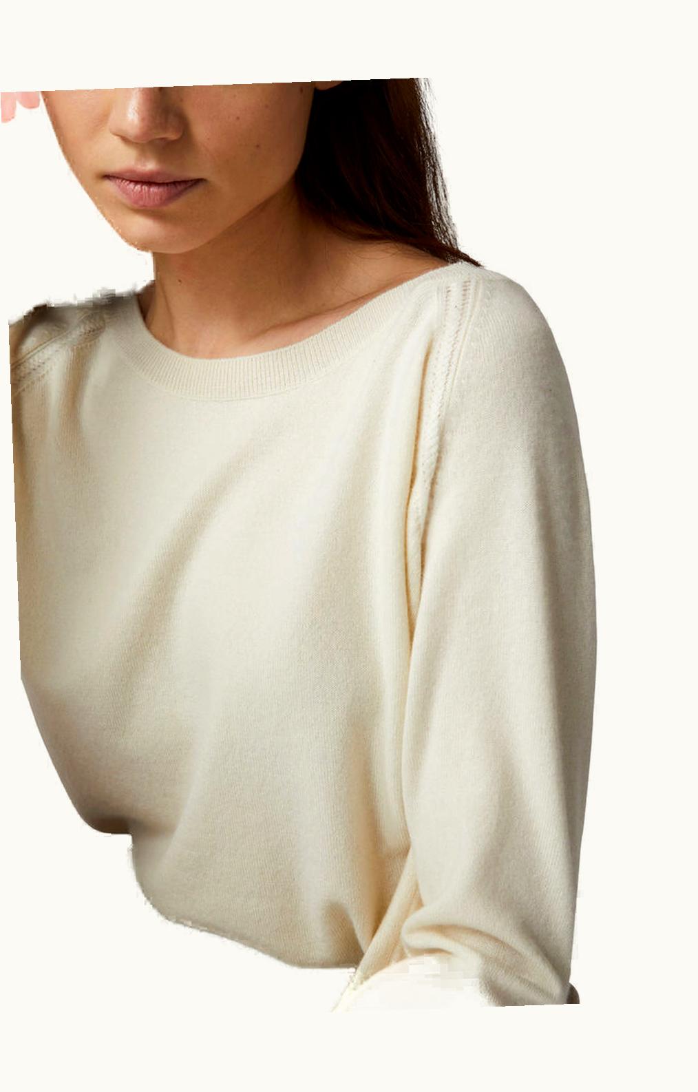 Loro Piana Loro Piana Cocooning Wide-Necked Jumper White Snow