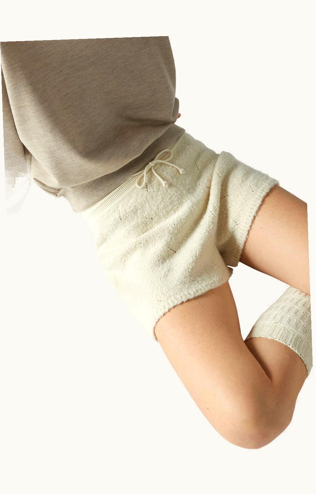 Loro Piana Loro Piana Cashmere Cocooning Shorts White Snow