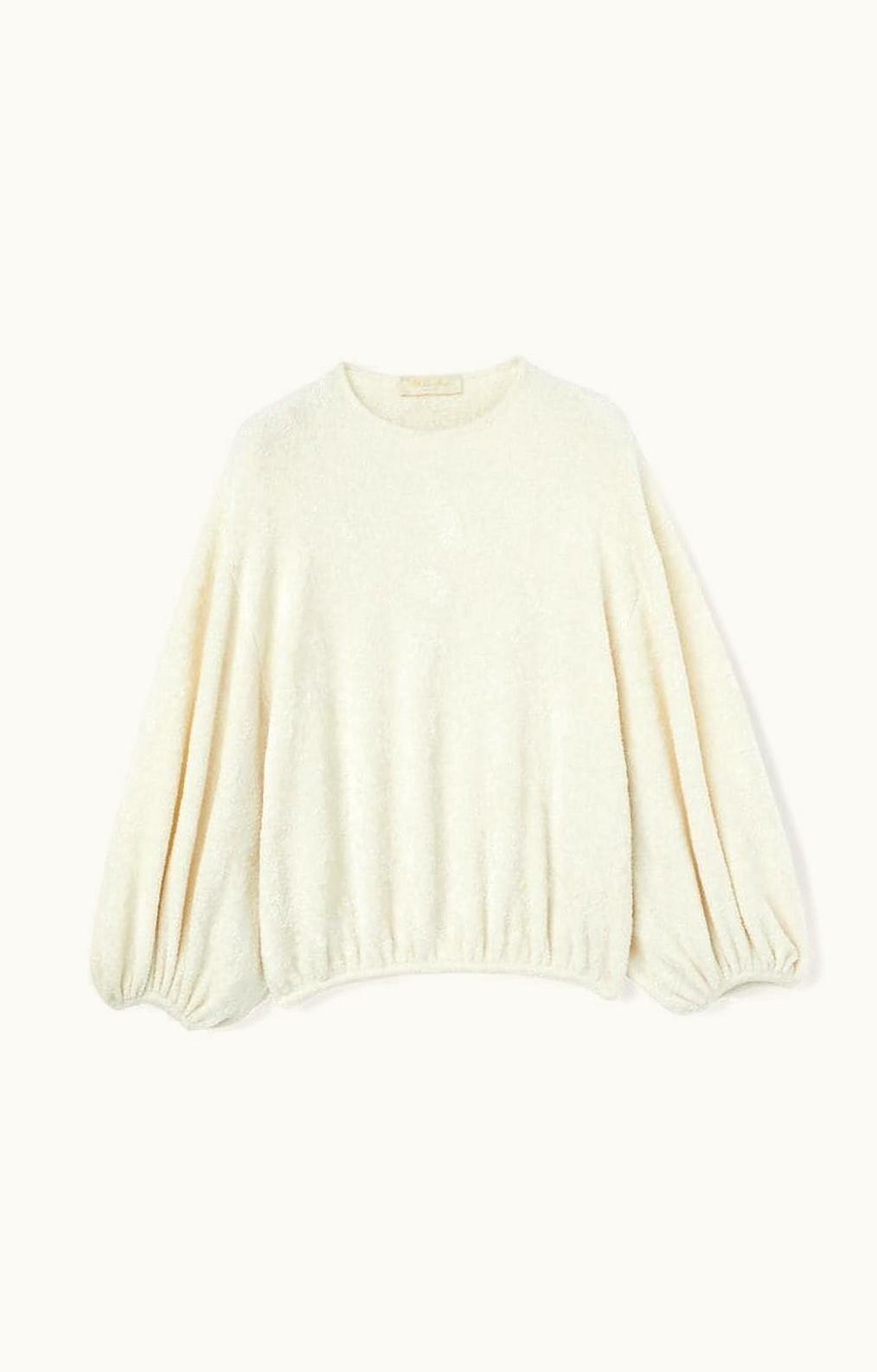 Loro Piana Loro Piana Snow Velvet Cocooning Crew Neck White
