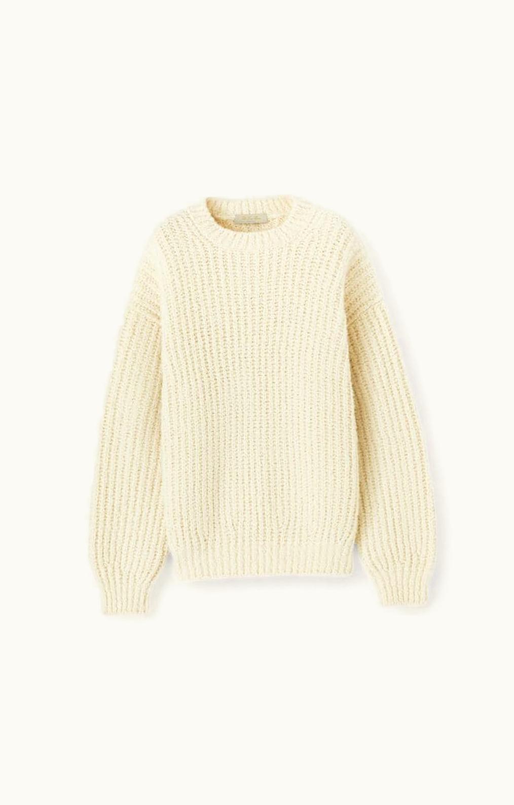 Loro Piana Loro Piana Cozy Cocooning Crew Neck Sweater White Snow