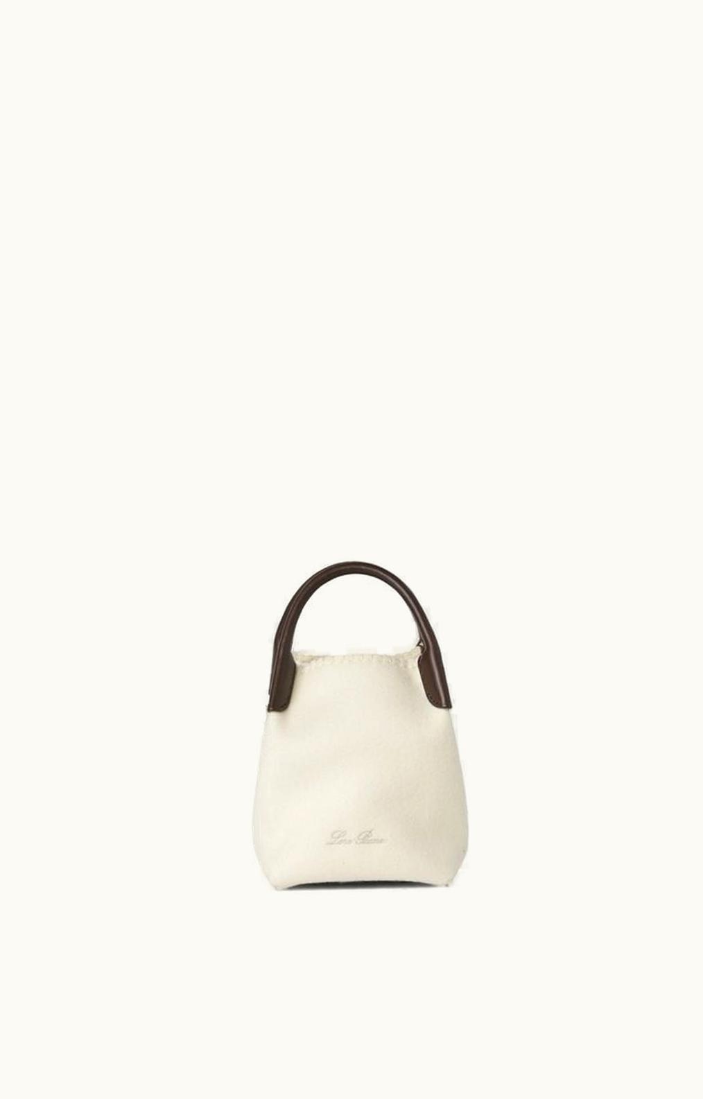 Loro Piana Loro Piana Micro Bale Bag Mélange Felted Cashmere Blue