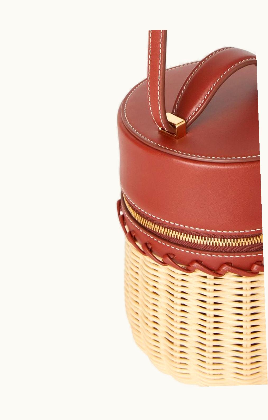 Loro Piana Loro Piana Medium Extra Case Wicker Malt/Deep Kummel